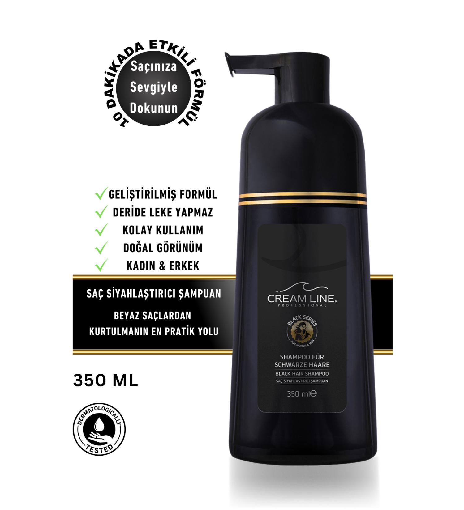 Cream Line Black Hair Shampoo Specially Developed for Women 350 ml - Buy Online on GoSupps.com