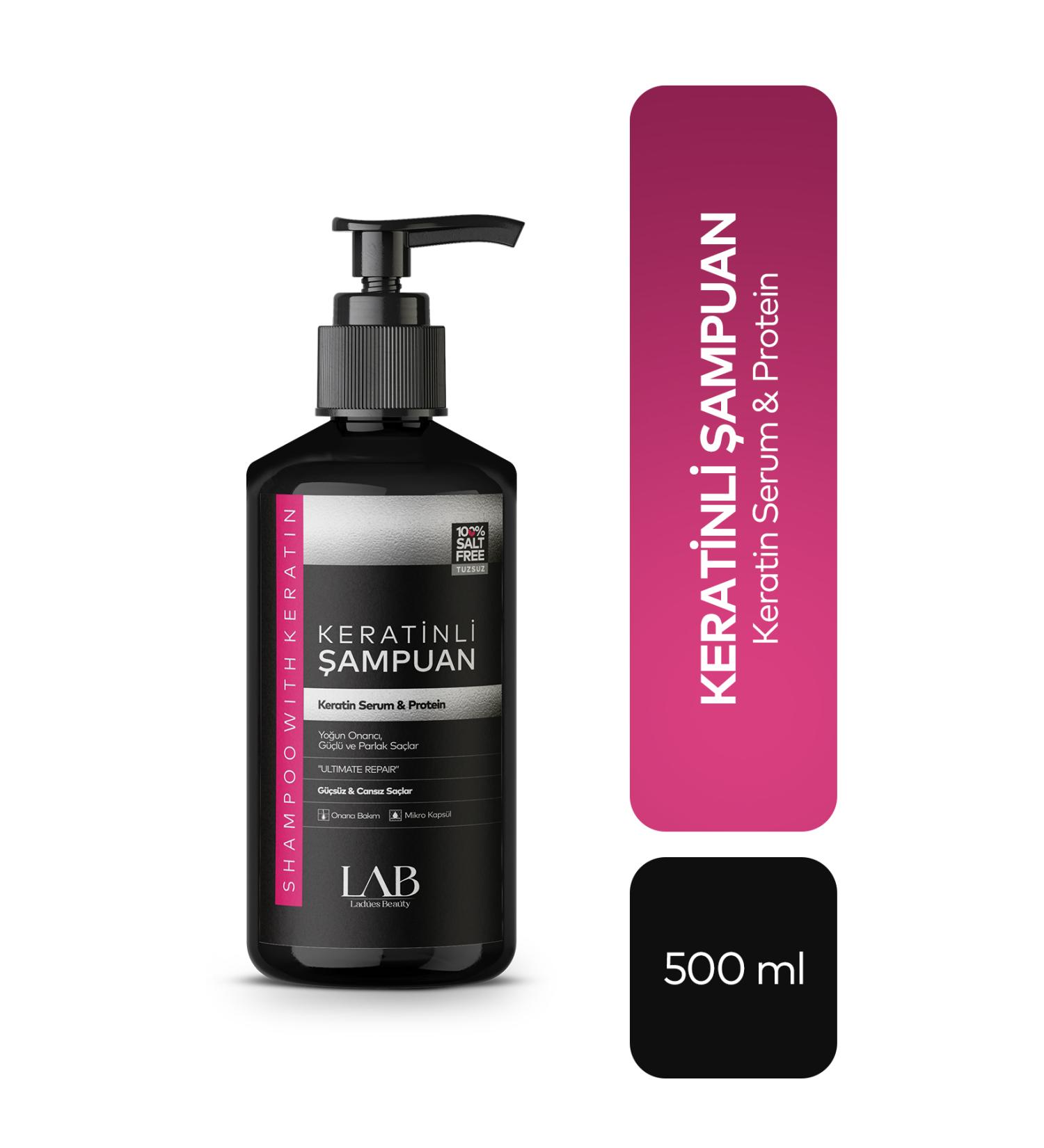 LADUES BEAUTY KERATIN SALT-FREE SHAMPOO 500 ML - Buy Online on GoSupps.com
