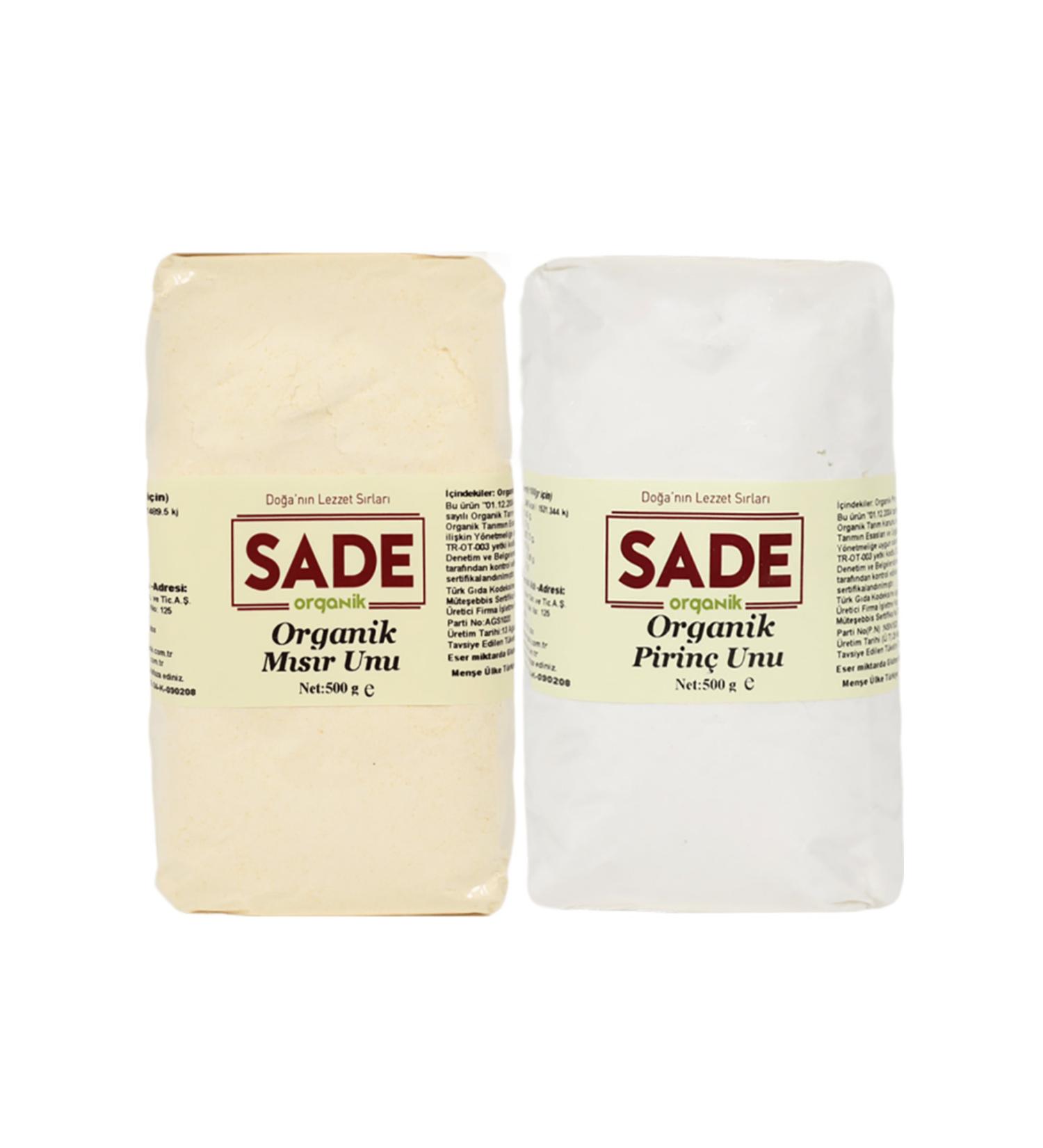 SADE Organic Corn and Rice Flour 500 gr