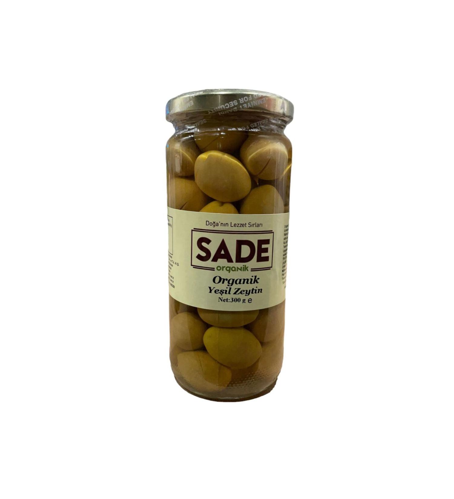 SADE Organic x 3 Jars Green Olives 300 gr