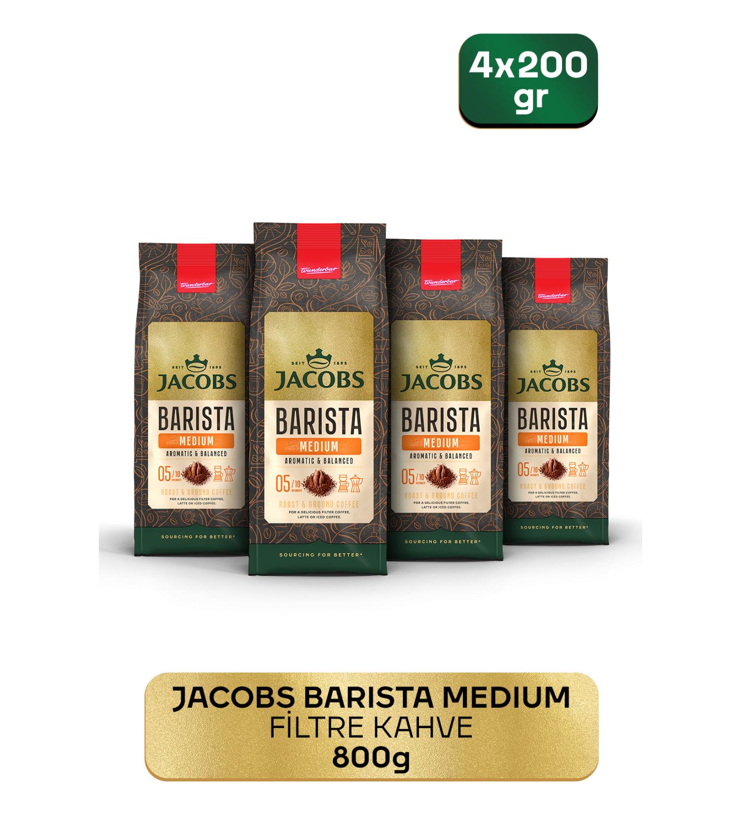 Jacobs Barista Medium Filter Coffee 200gr X 4 - Buy Online on GoSupps.com