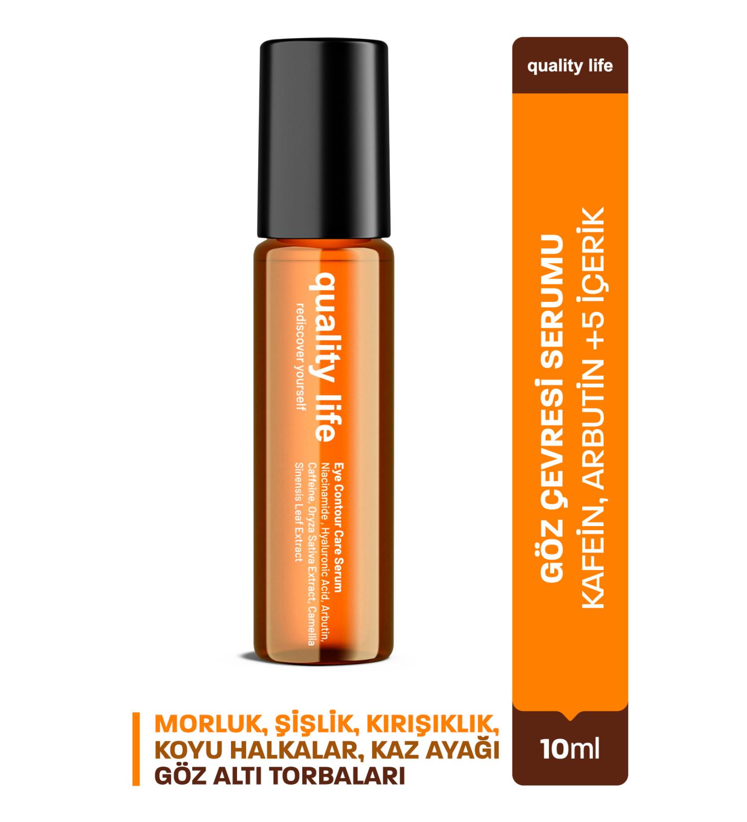 Quality Life Under Eye Dark Circles Bags Wrinkles Dark Circles and Brightening Eye Contour Caffeine Arbutin Serum - Buy Online on GoSupps.com