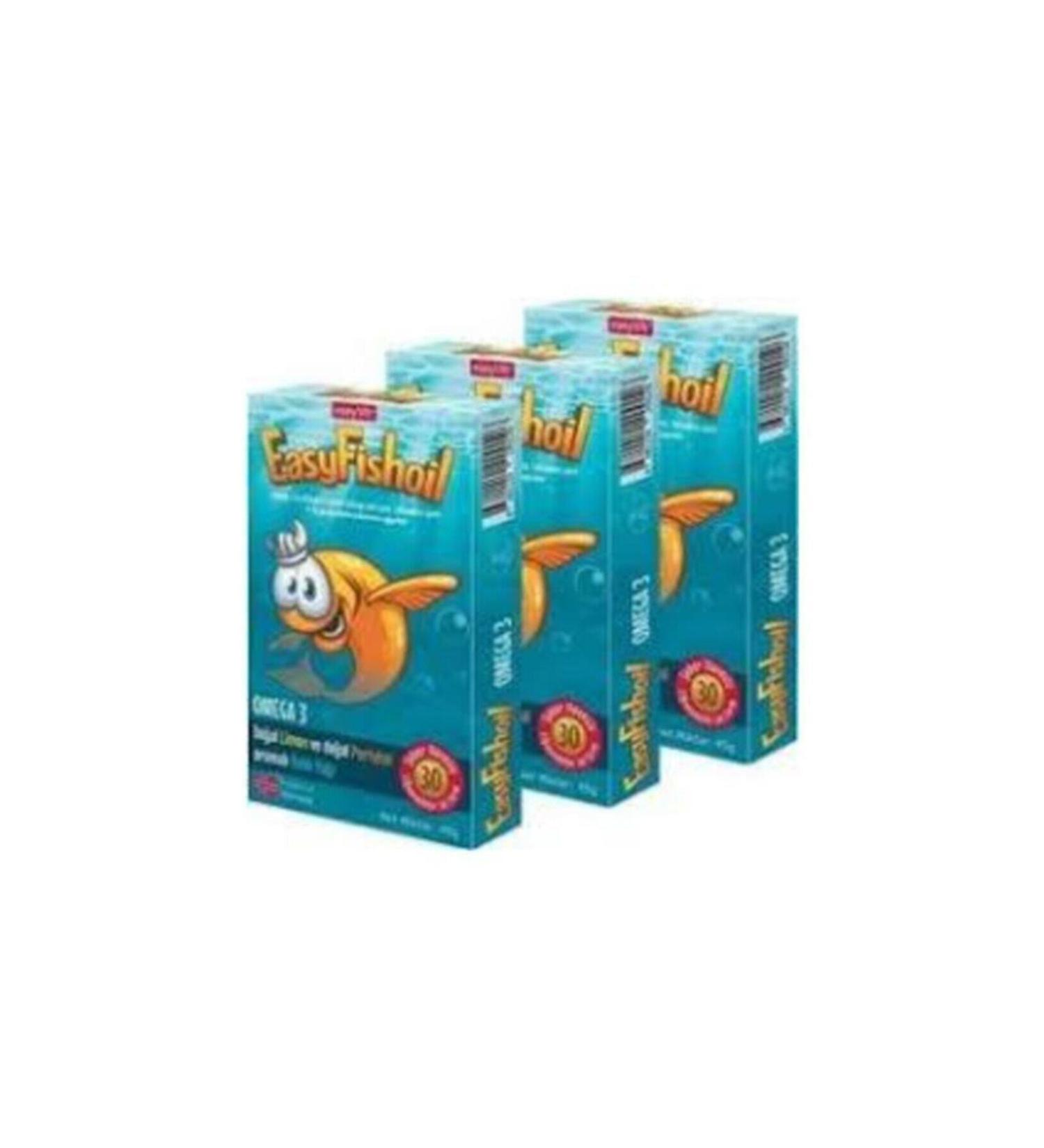 Easy Fishoil Easyfishoil Omega 3 Chewable 30 Gel Tablets - 3 Boxes