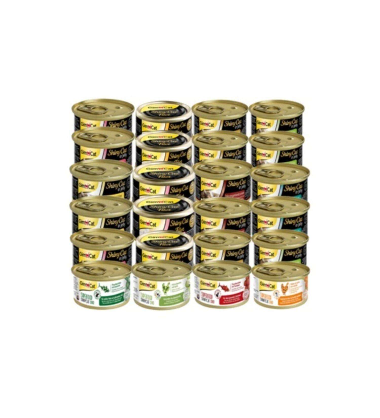 Gimcat Shinycat Super Mixed Canned Adult Cat Food 12 X 70 G