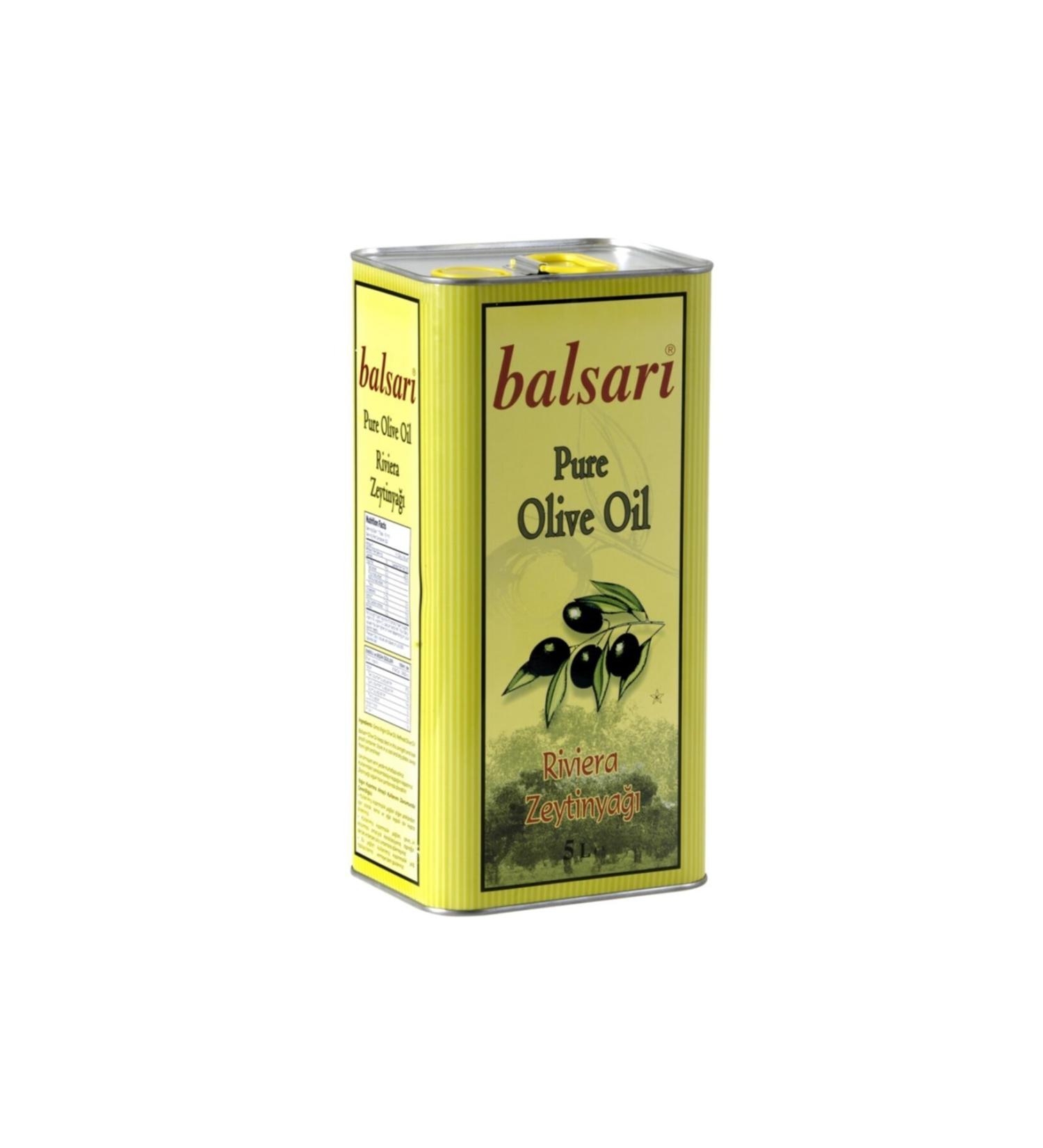 Balsar Light Flavored Riviera Olive Oil 5 Liter Tin Can