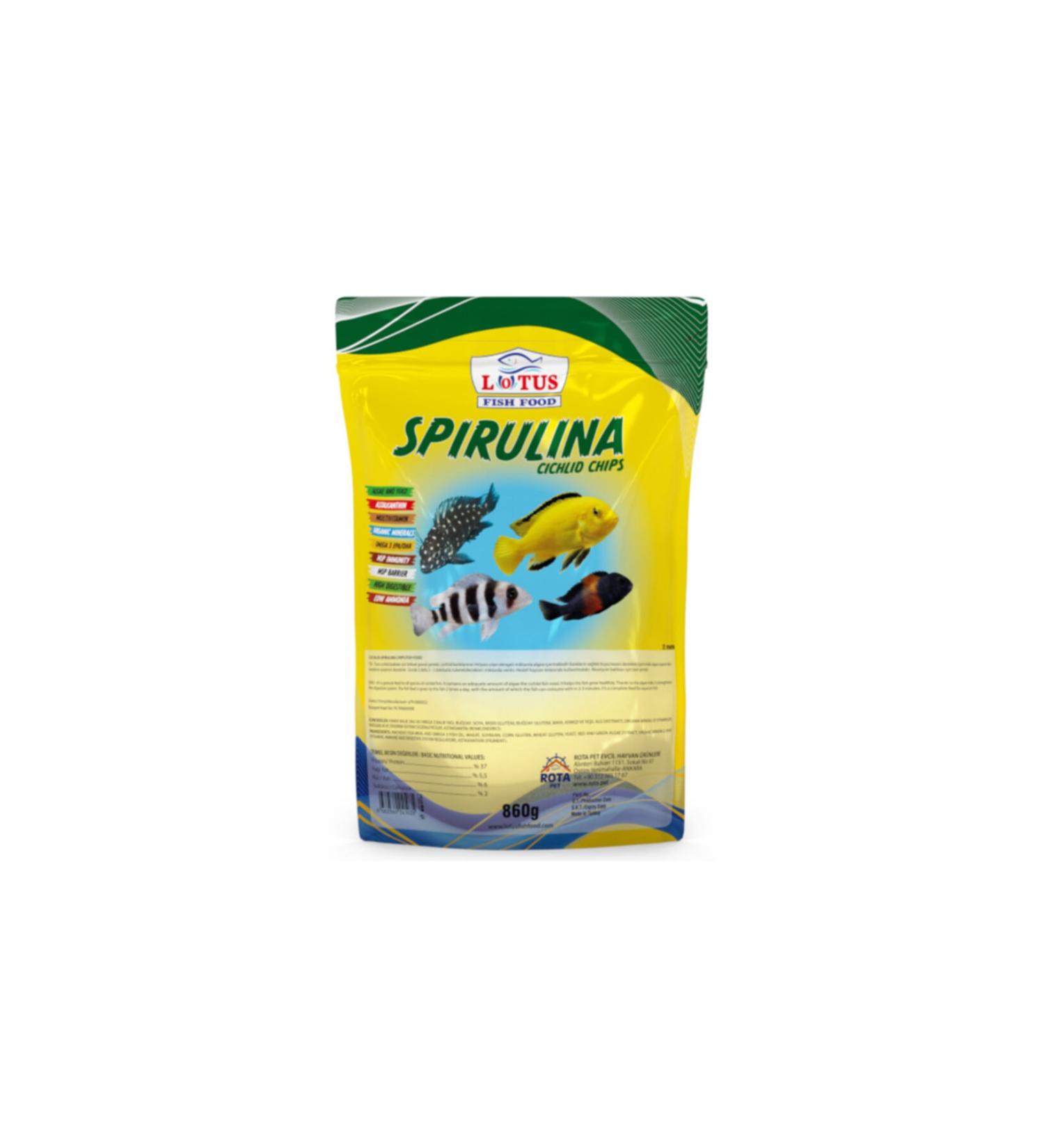 Lotus Tropheus Duboisi Spirulina Tanganyika Cichlid Chips 860g Bag Chips Aquarium Fish Food