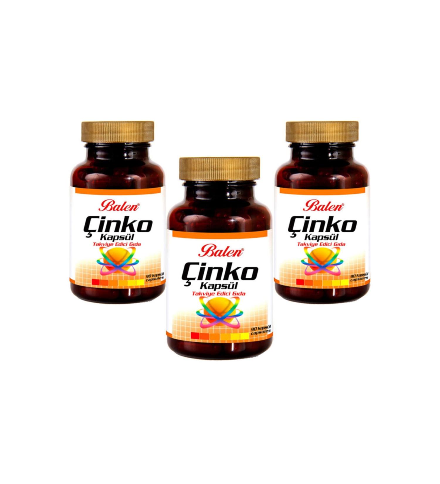 Balen Zinc 90 Capsules Supplementary Food 3 Pieces