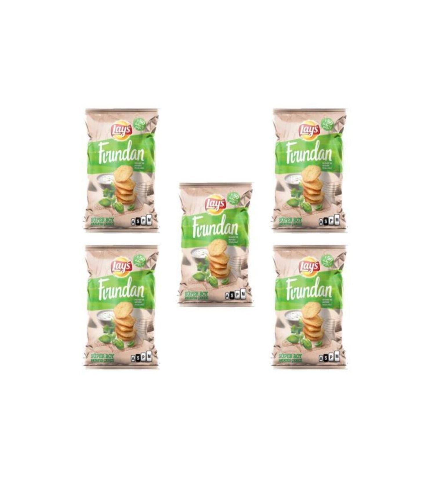 Lays Baked Yogurt and Seasonal Greens Chips 103 Gr X 5 Pcs.