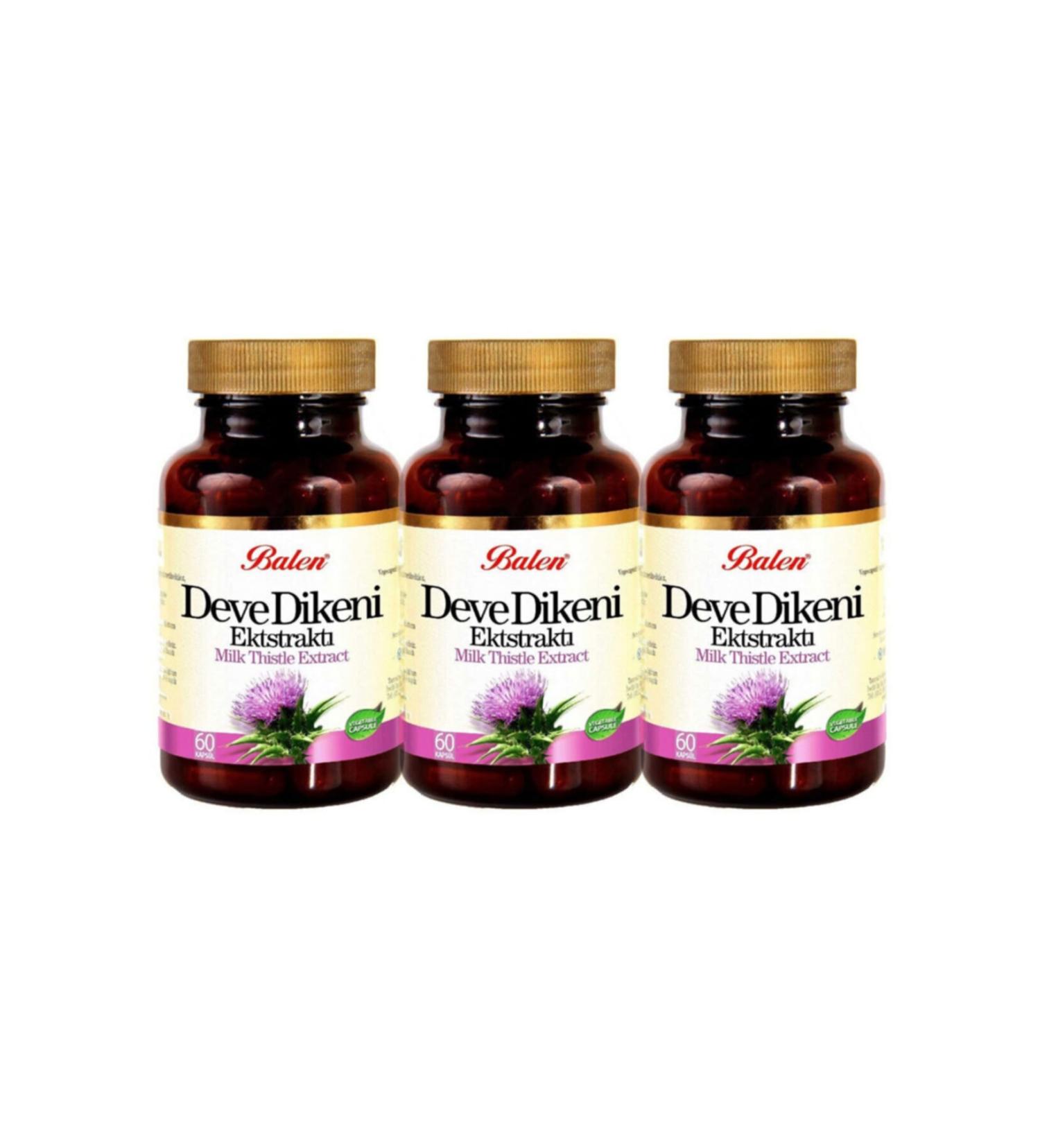 Balen Milk Thistle Extract 300 Mg 60 Capsules 3 Pieces
