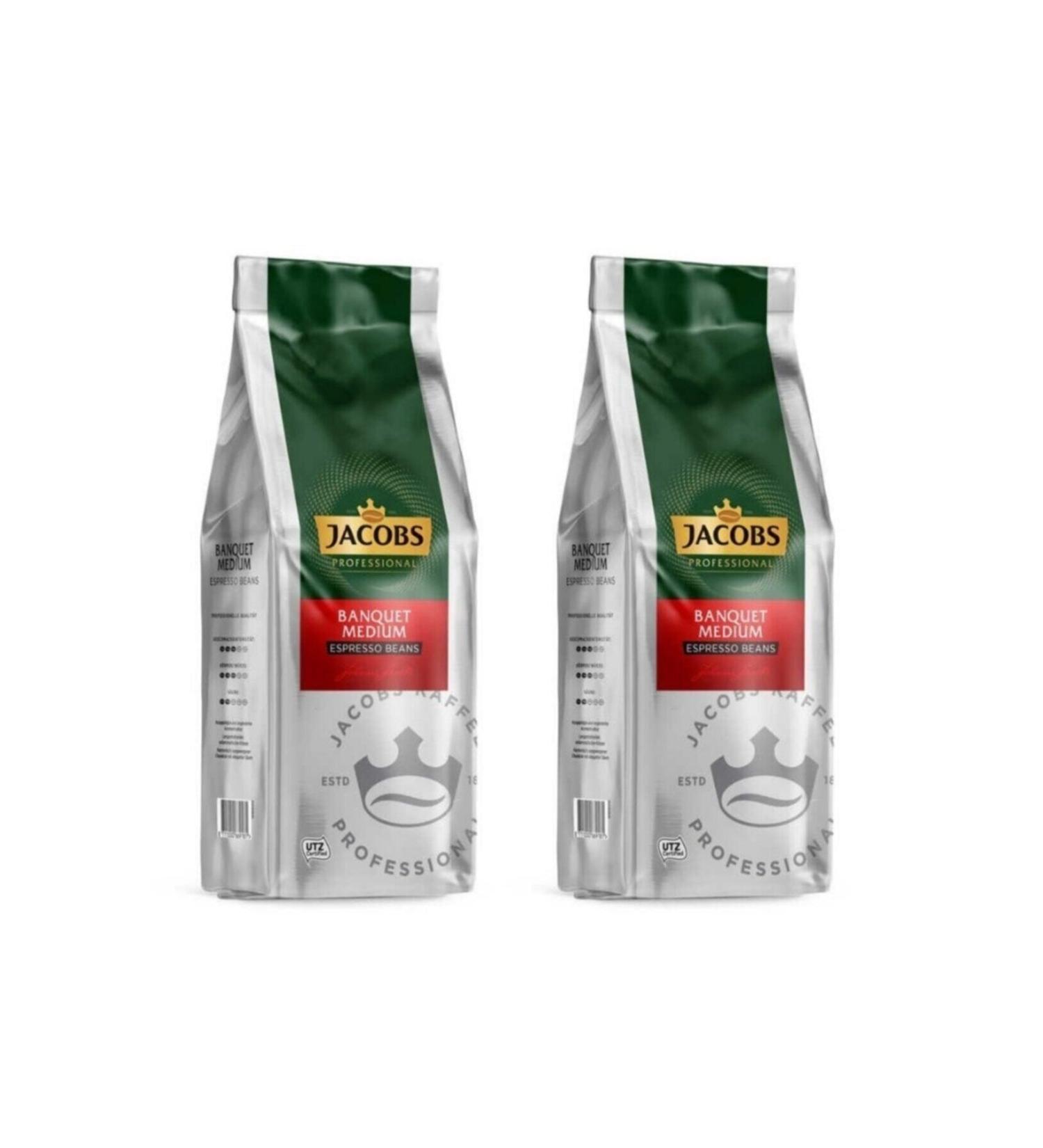Jacobs Banquet Medium Espresso Beans Coffee 2 X 1 kg