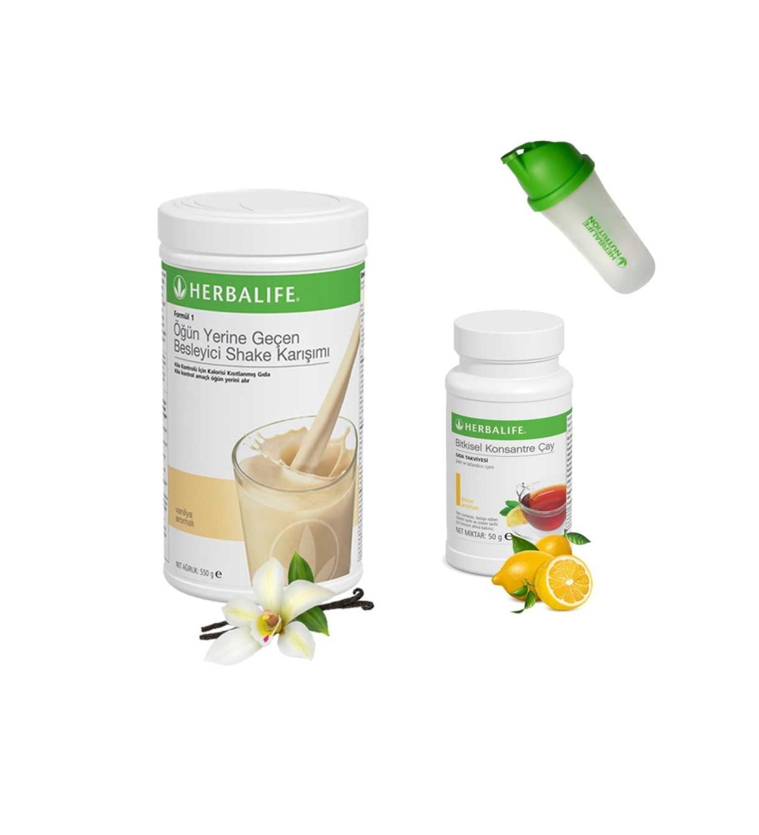 Herbalife Shake Vanilla - Tea Lemon - Aloe Vera - Shaker