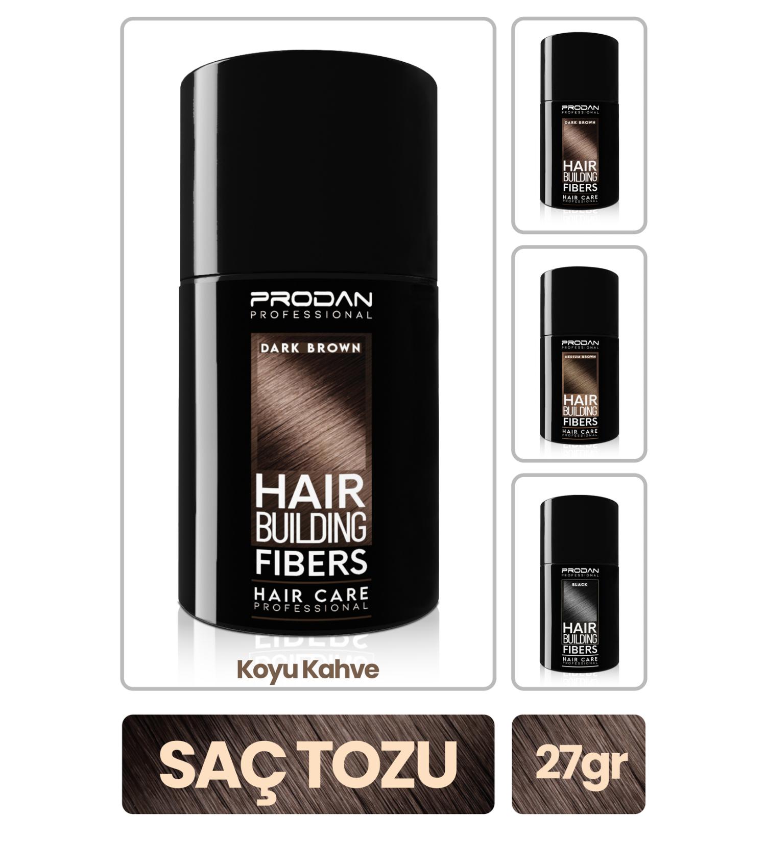 Prodan Hair Powder | Volumizing | Dark Brown | Hair Fiber-27gr - Buy Online on GoSupps.com