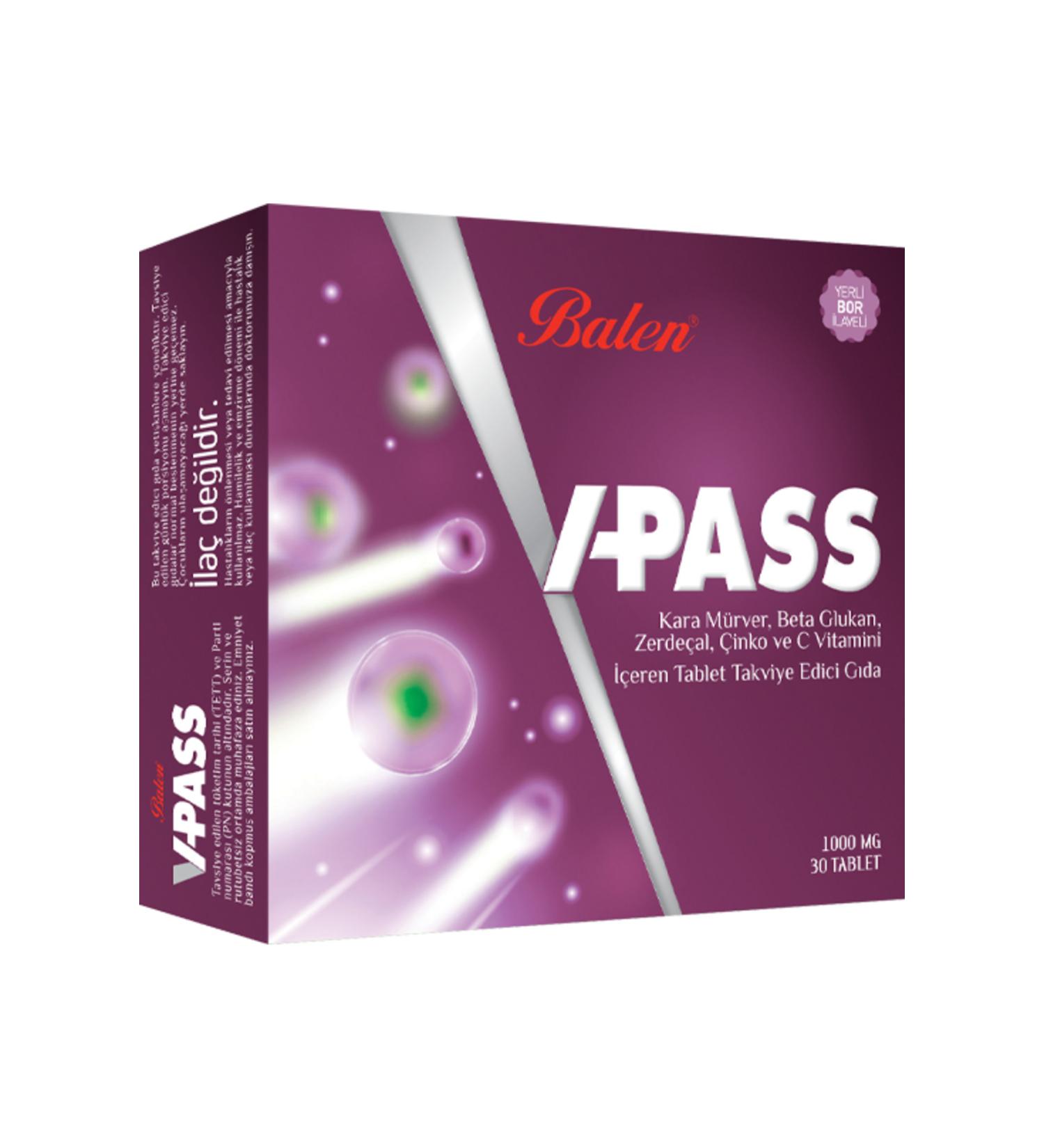 Balen V-pass Food Supplement 1000 Mg 30 Tablets