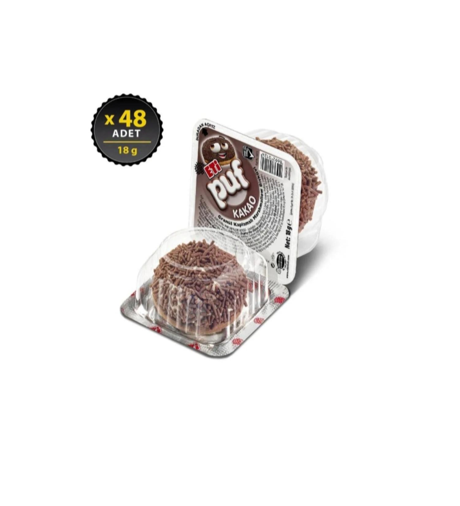 Eti Puf Cocoa Biscuits 18g x 48 pieces