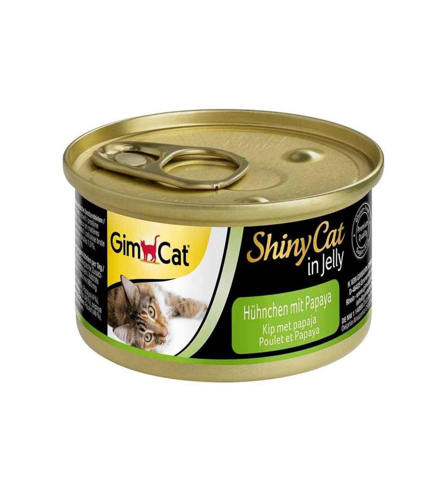 Gimpet Gimcat Shinycat Chicken Meat and Papaya Jelly Cat Canned Food 70 Gr