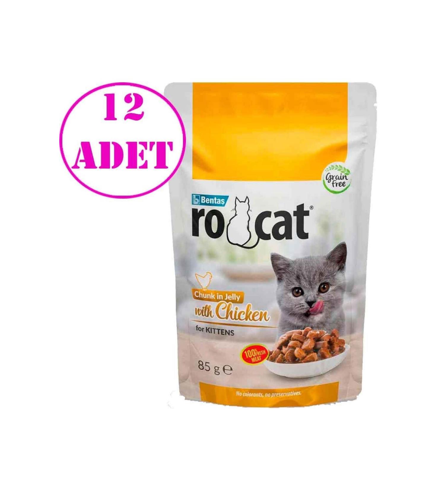 Rocat Ro Cat Chicken Kitten Wet Food 85 Gr 12 AD