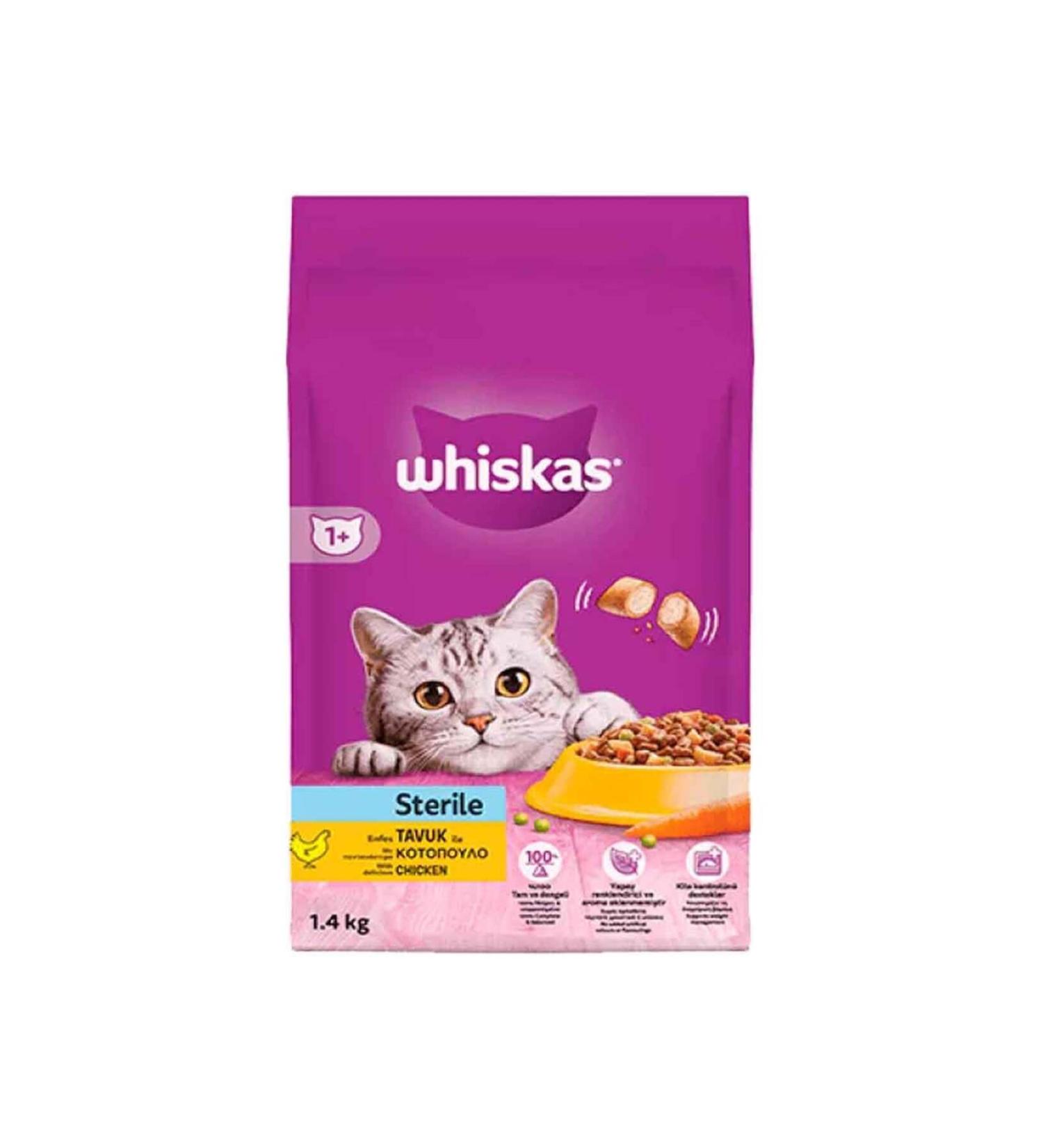 Whiskas Chicken Carrot Sterilized Cat Food 1.4 Kg