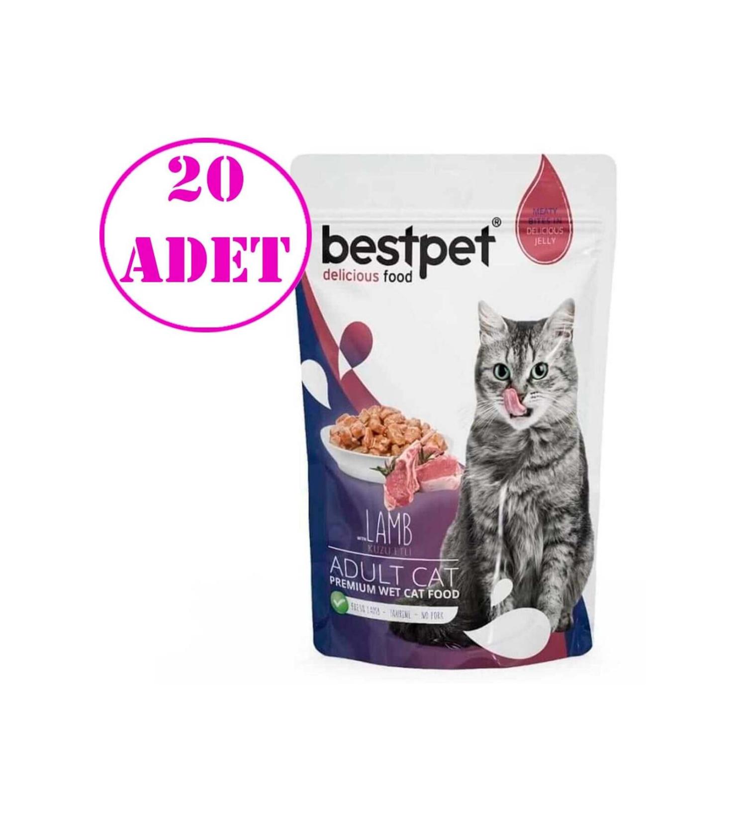 Bestpet Pouch Jelly Lamb Meat Cat Wet Food 85 gr 20 Pieces