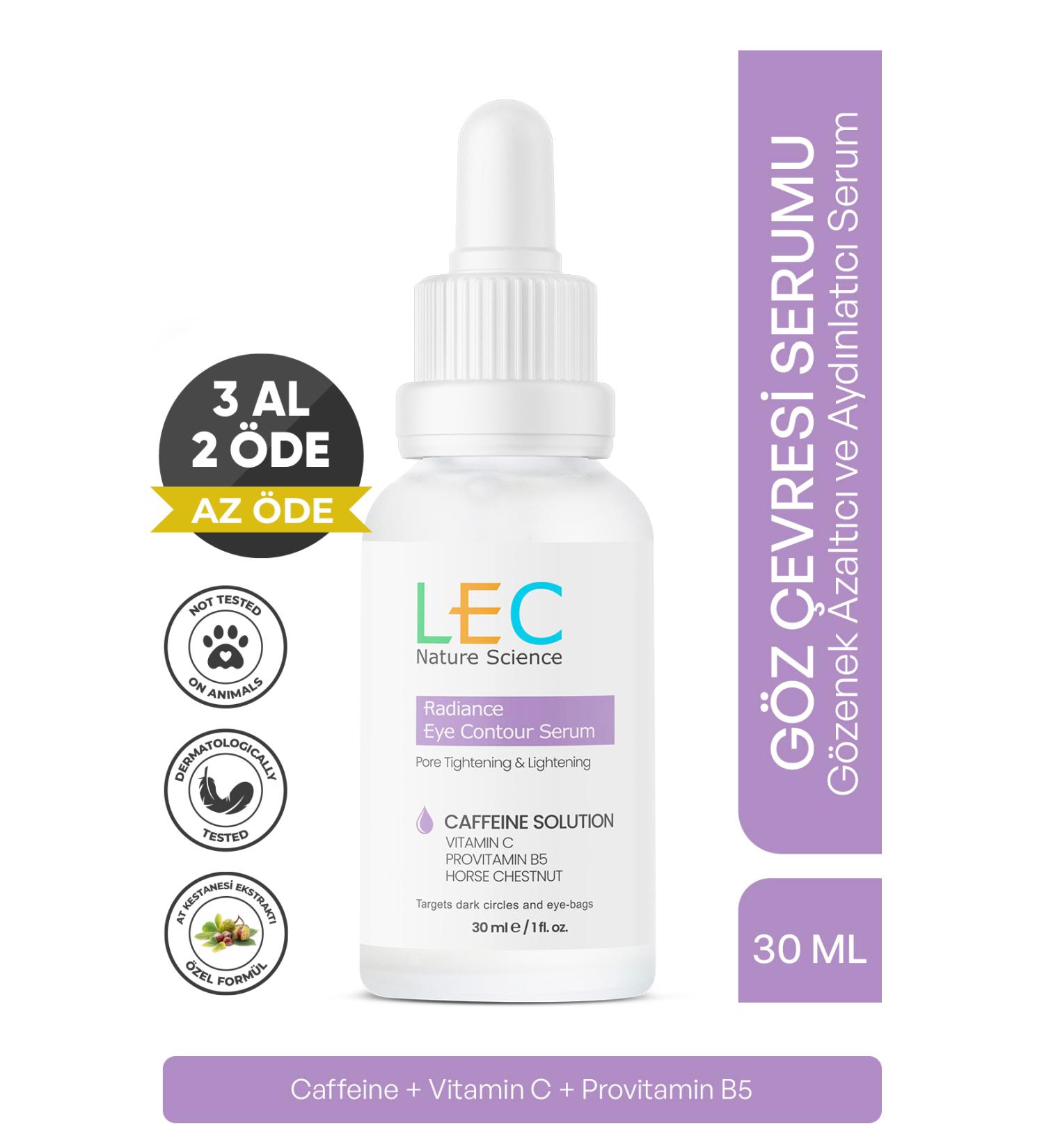 Lecnaturescience Eye Contour Brightening Serum Anti-Puffiness Dark Circles and Dark Circles 30ml