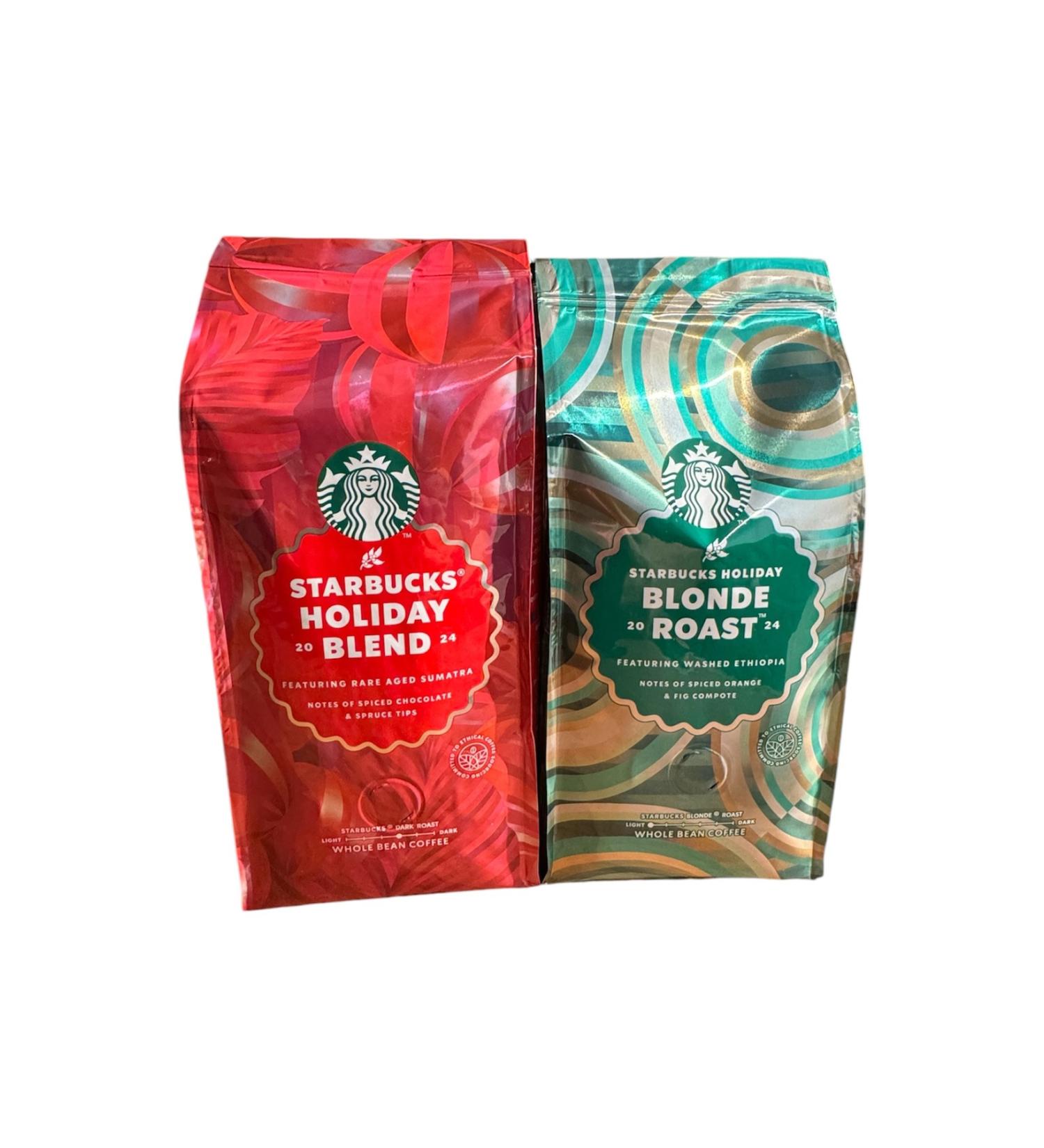 Starbucks Coffee Beans Holiday Blend & Holiday Blonde 2x250gr
