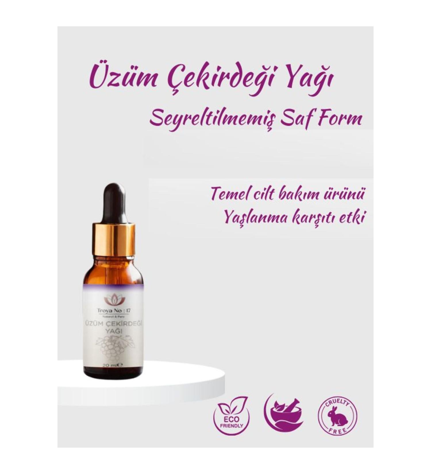 Troy No17 Grape Seed Oil - 0 Natural and Undiluted 20 ml