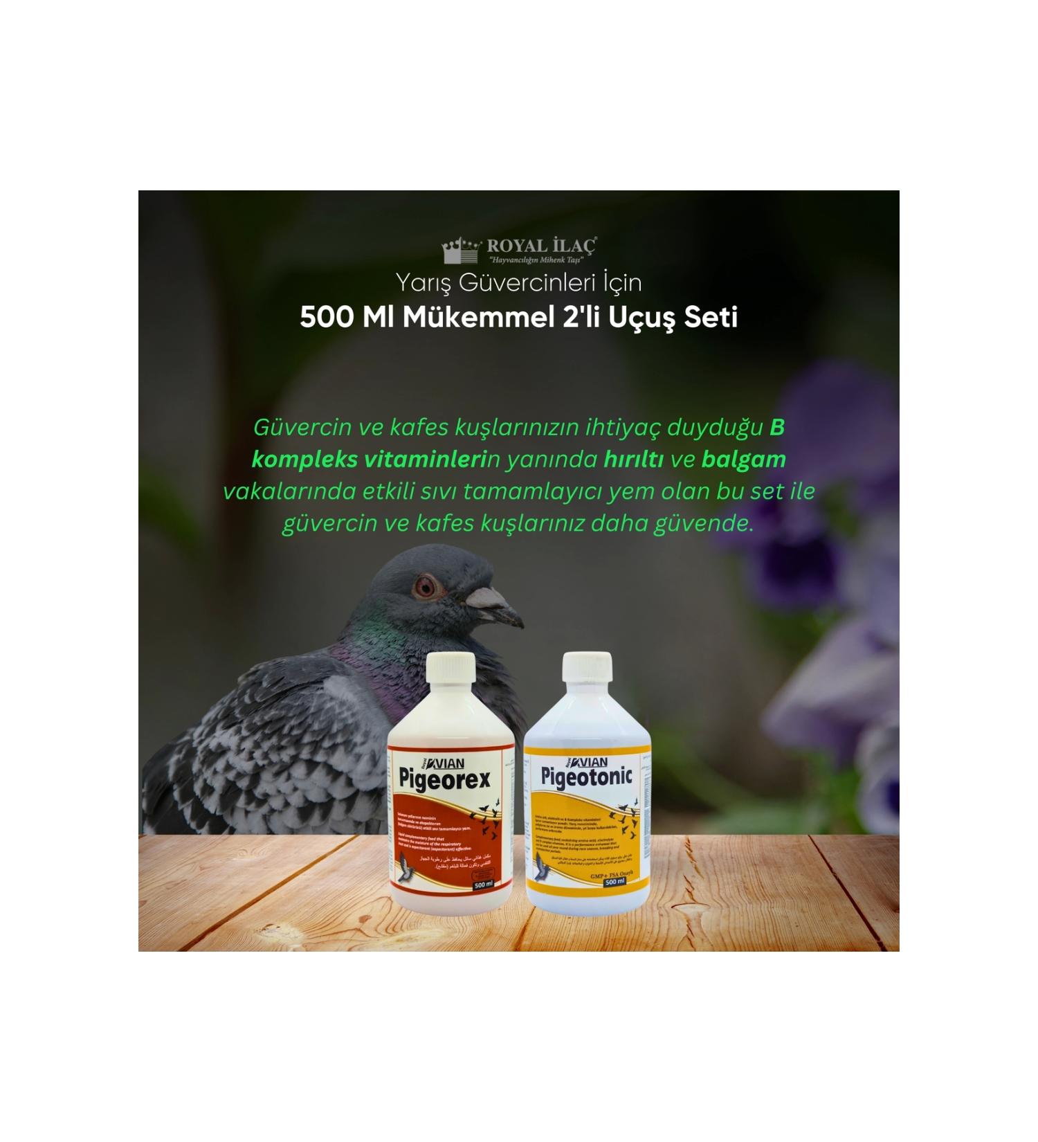 Royal la Royal la Pigeons and Cage Birds 500 ml Magnificent Double Set (PIGEOTONIC PIGEOREX)
