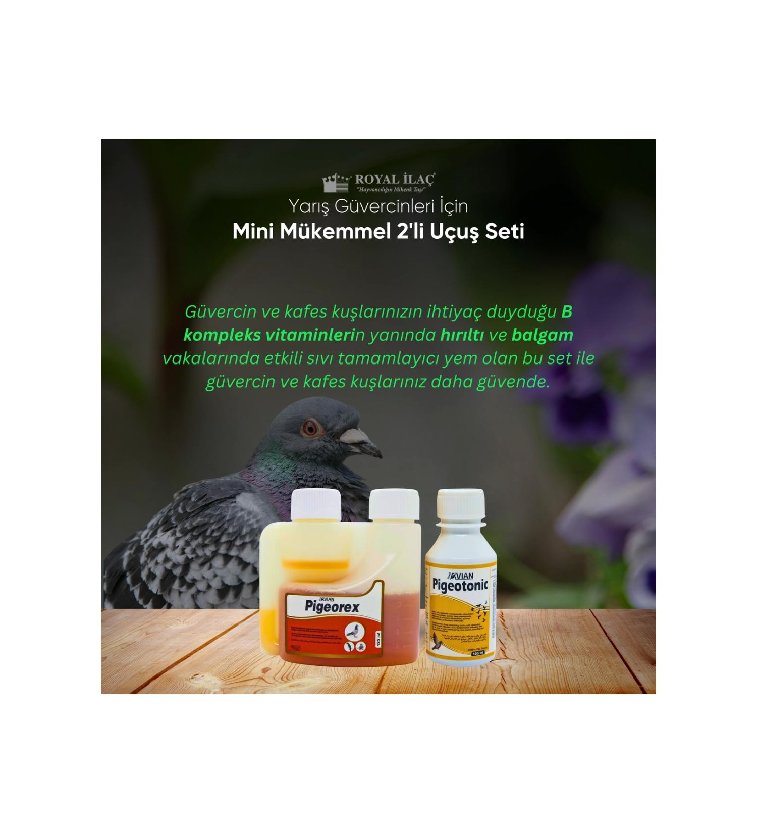 Royal la Royal la Mini Magnificent Double Set for Pigeons and Cage Birds (PIGEOTONIC PIGEOREX)