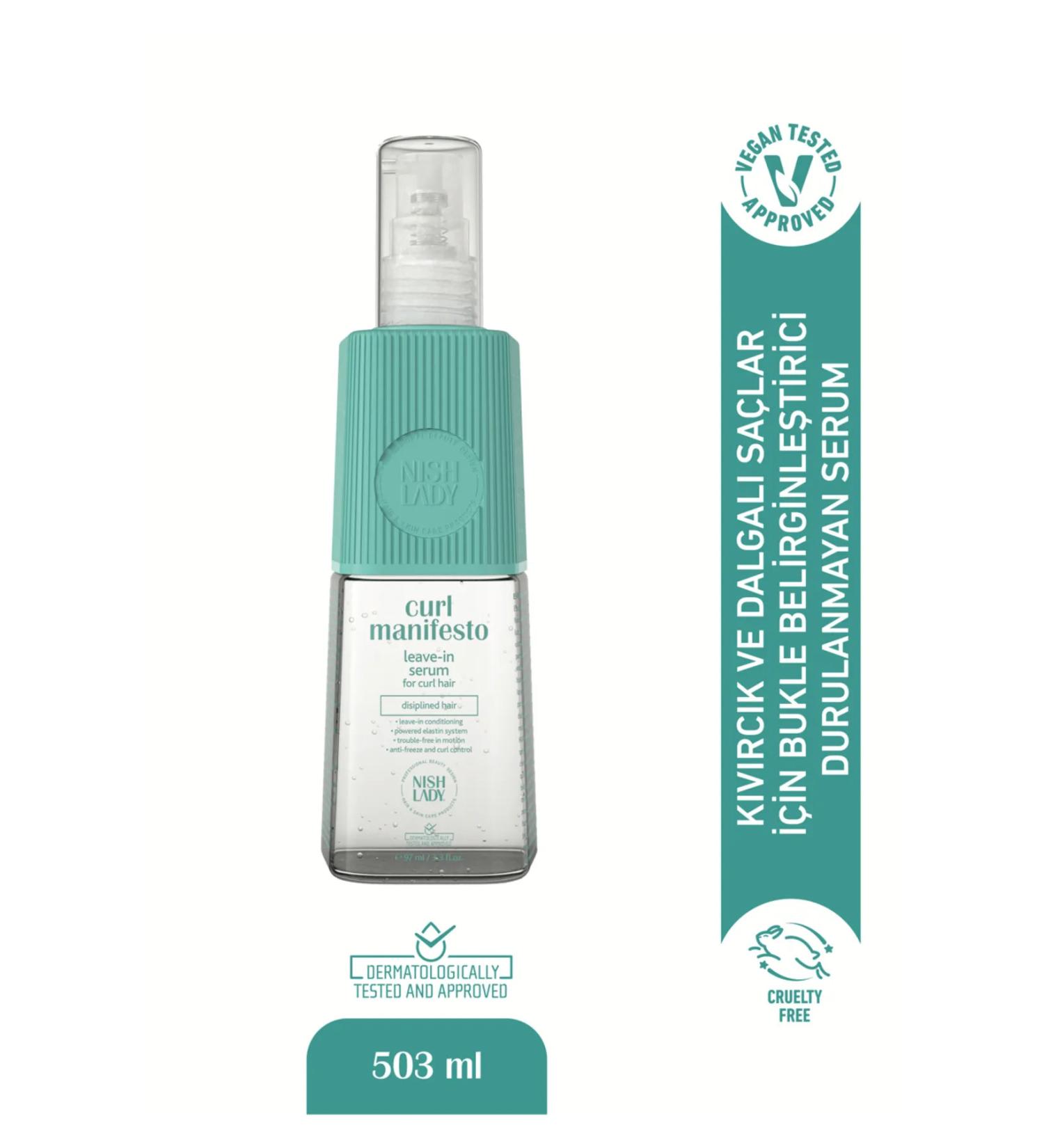 Nishlady Curl Manifesto Serum / Curl Defining Hair Care Serum for Curly Hair 100ML - Buy Online on GoSupps.com