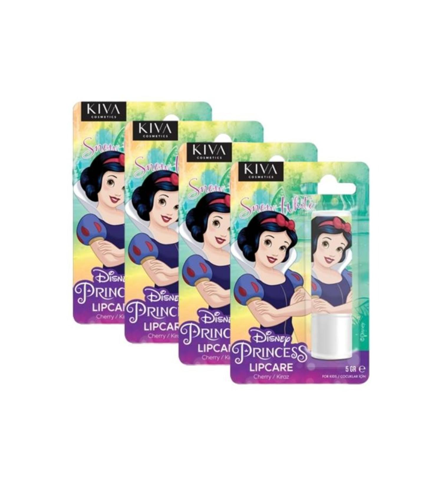 DISNEY Snow White Cherry Flavored Lip Protector LipCare 5 Gr (4 Pieces)