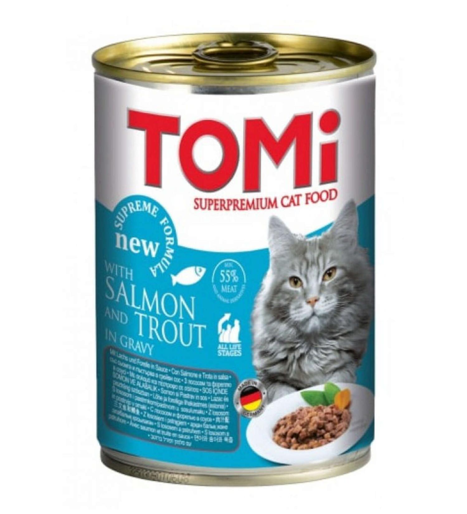 Tomi Cat Salmon Trout Wet Food 400g 543133