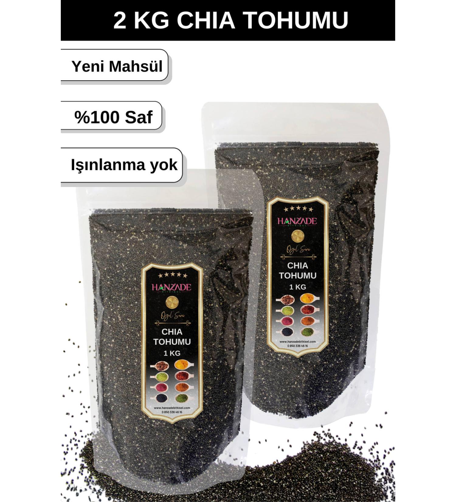 Hanzade Herbal Chia Seed 2 Kg Chia Seed New Crop No Additives - Buy Online on GoSupps.com