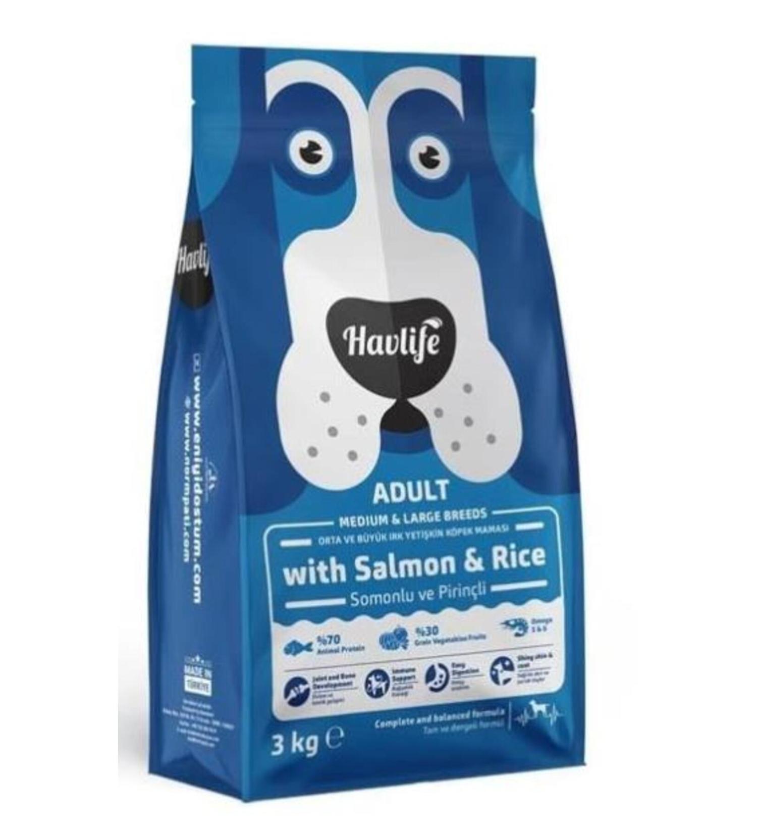 Kittylife Medium and Large Breed Adult Dog Food with Salmon 3 Kg