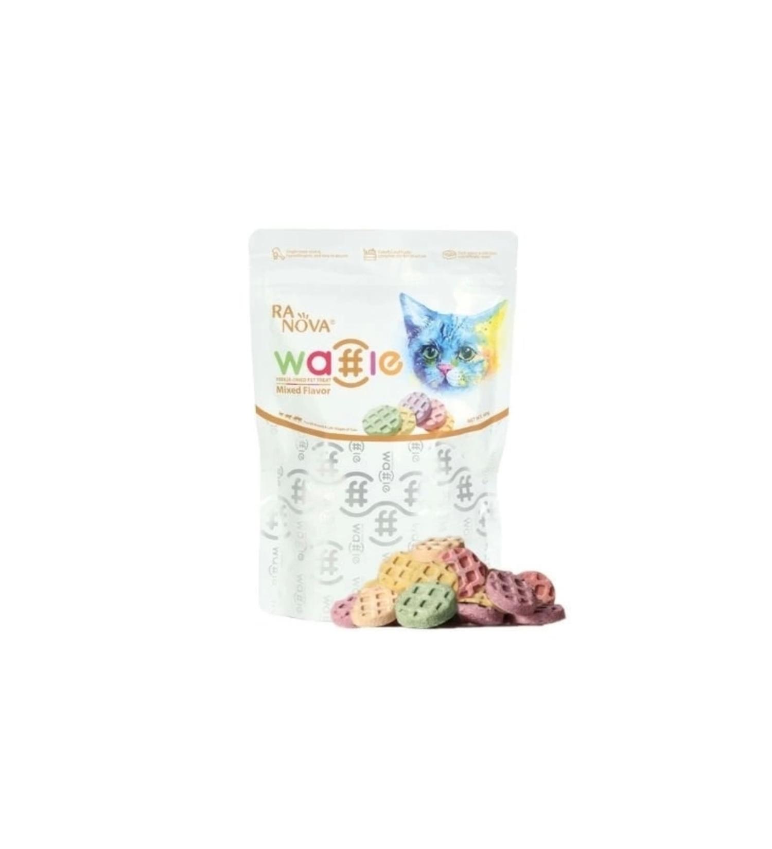 RANOVA Mixed Delicious Freeze Dried Waffle Cat Treats 60 gr