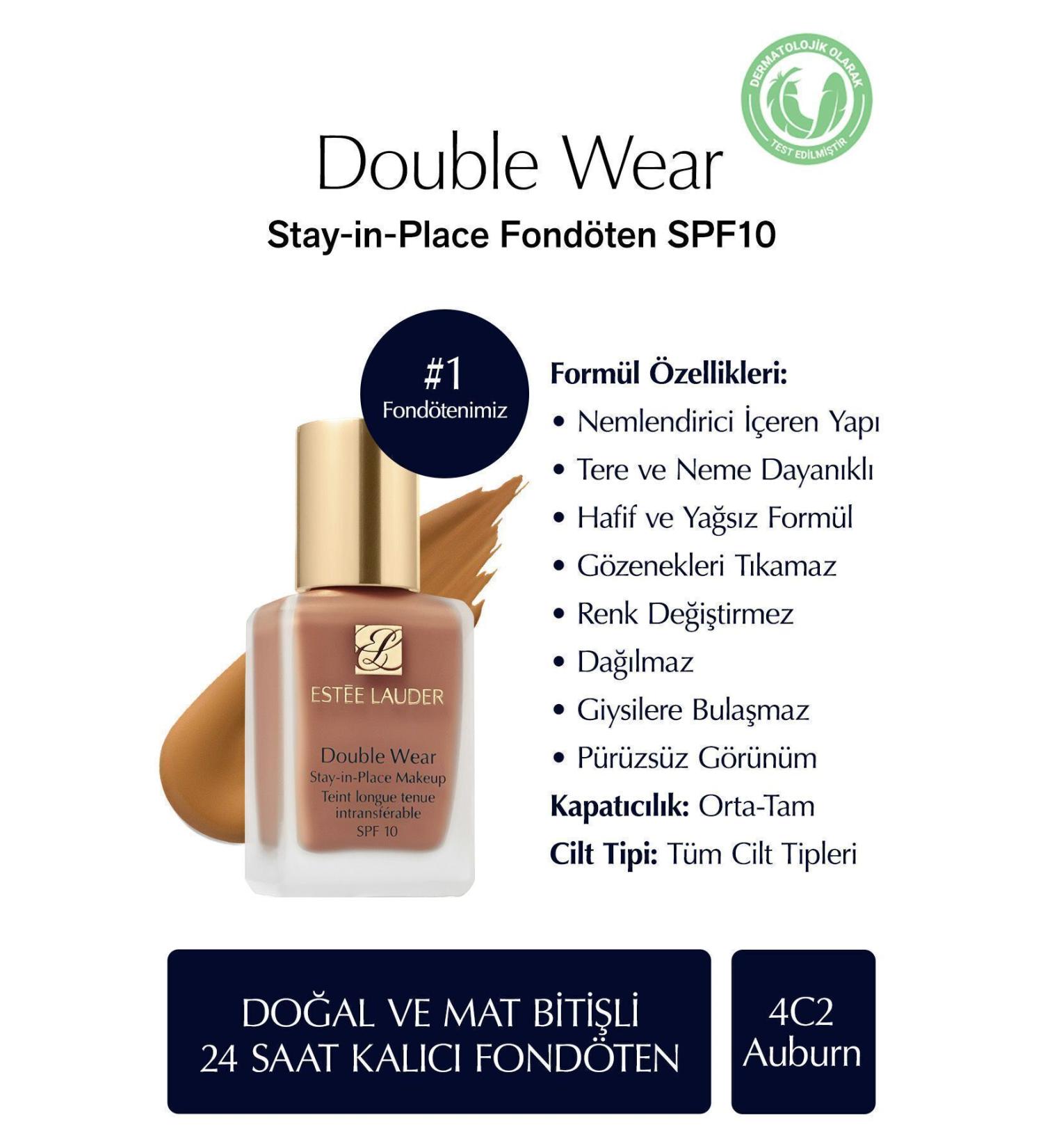 Estee Lauder Spf 10 ( 4c2 Auburn ) 30 Ml Natural And Matte Finish Mczvg30