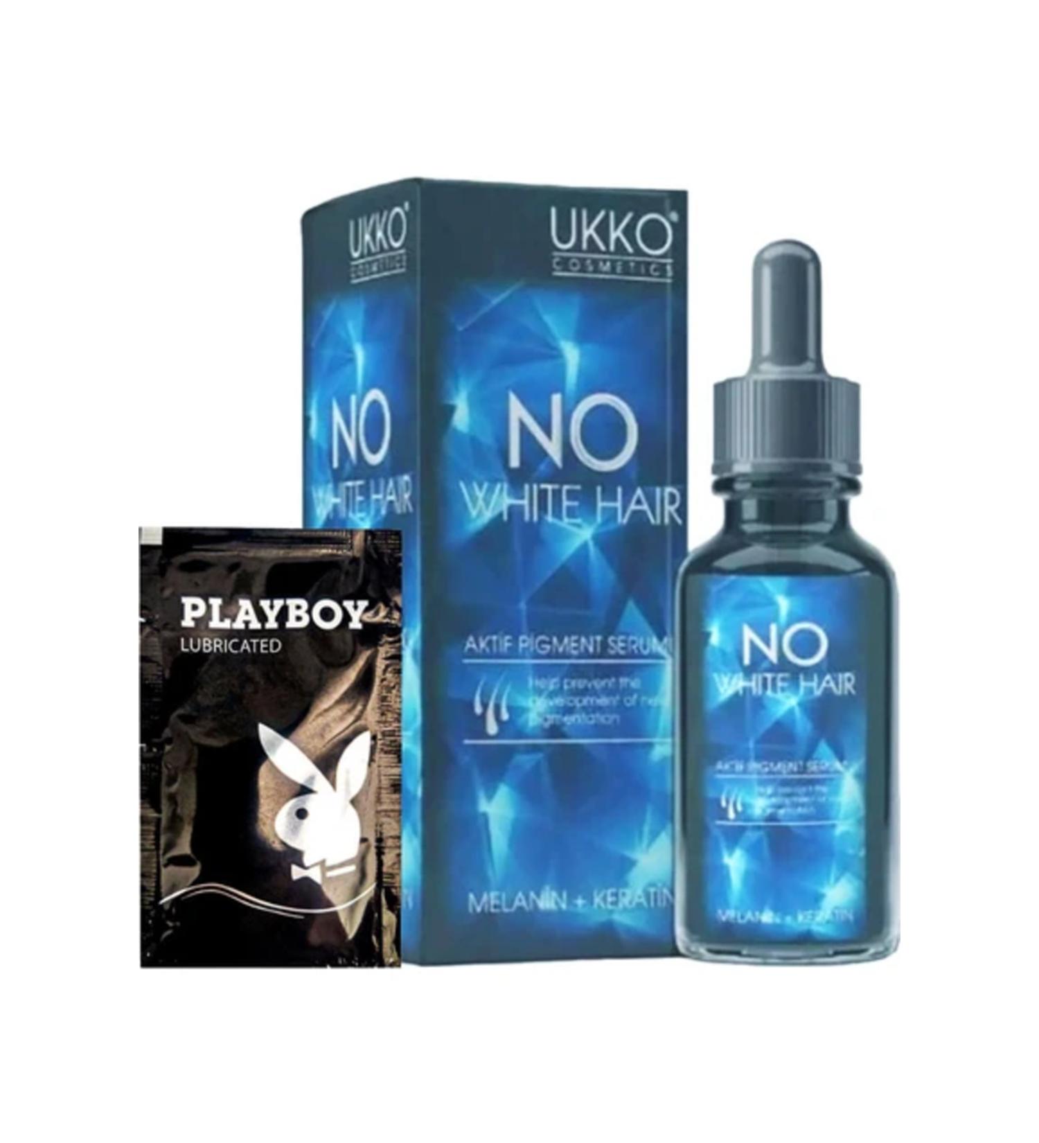 Pure Creams Ukko Cosmetics No White Hair 22-2:0018 Active Pigment Melanin Kratin Hair Serum 50 Ml + Side Gel