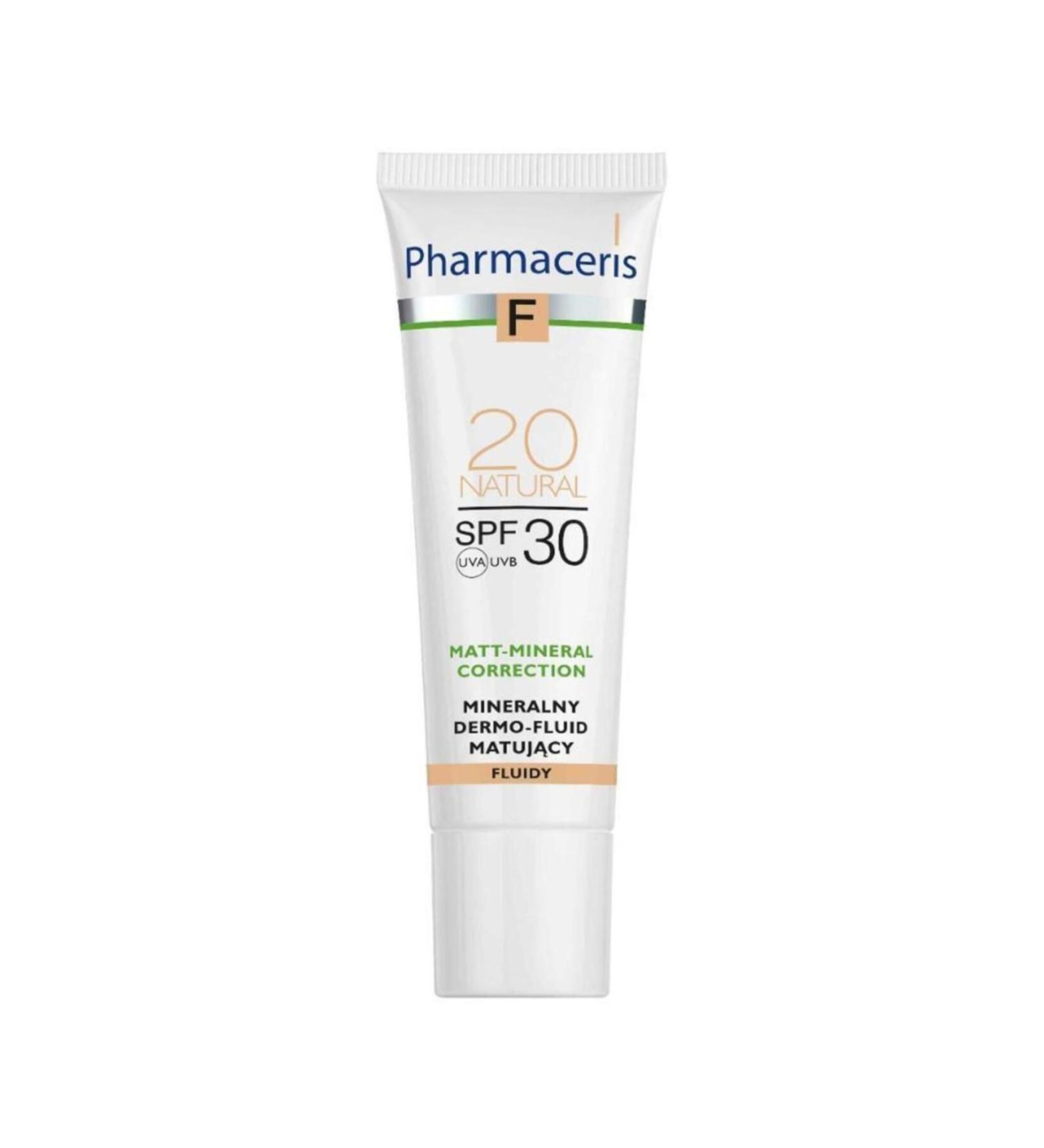 Pharmaceris F Mineral Matifying Fluid Dermo-foundation Spf 30 20 Natural 30 ml