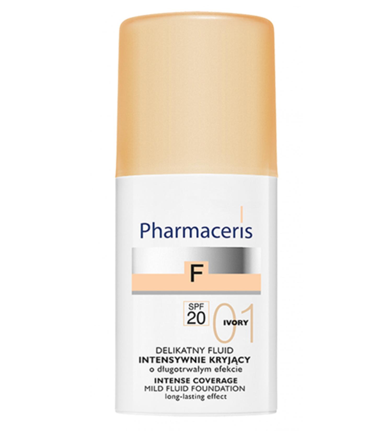 Pharmaceris ntense Coverage Mild Fuid Foundation Spf20 / 01 Ivory 30 ml