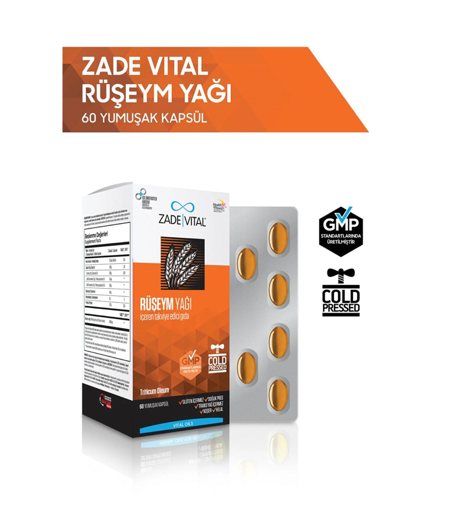Zade Vital Germ Oil 500mg 60 Softgels