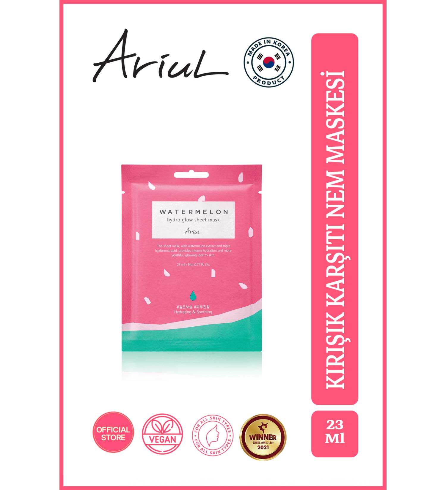 Ariul Moisture Face Mask with Anti-Wrinkle Soothing Lyocell Fabric for Dry and Sensitive Skin