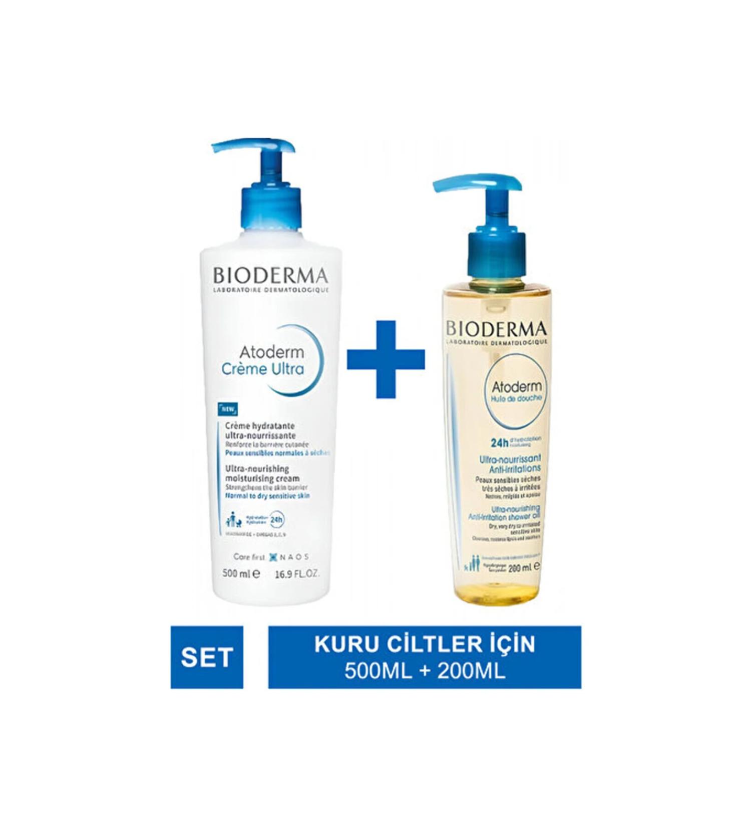 Bioderma - Atoderm Cream Ultra 500 ml Atoderm Shower Oil 200 ml