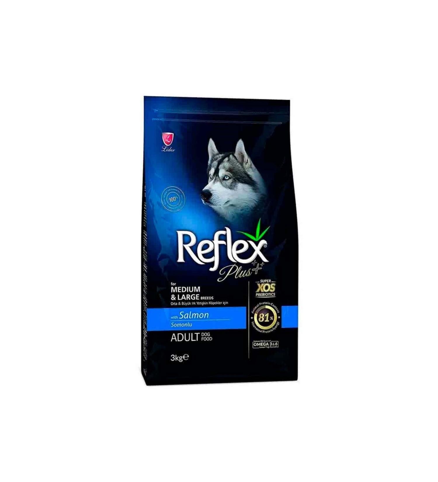 Reflex Plus Salmon Medium and Large Breed Adult Dog Food 3 Kg