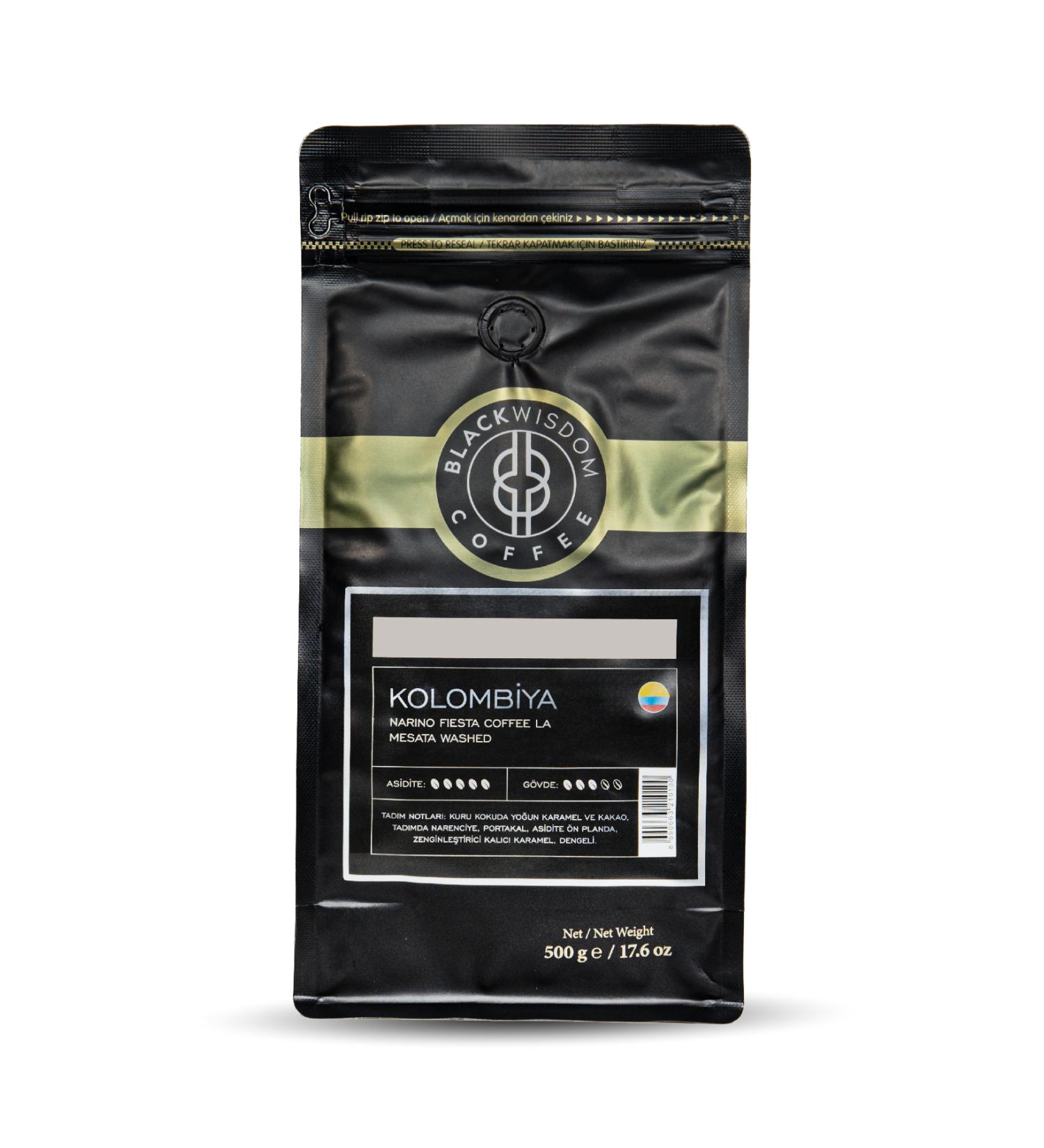 Black Wisdom Colombia - Narino Fiesta Coffee La Mesata Bean Coffee 500g - Buy Online on GoSupps.com