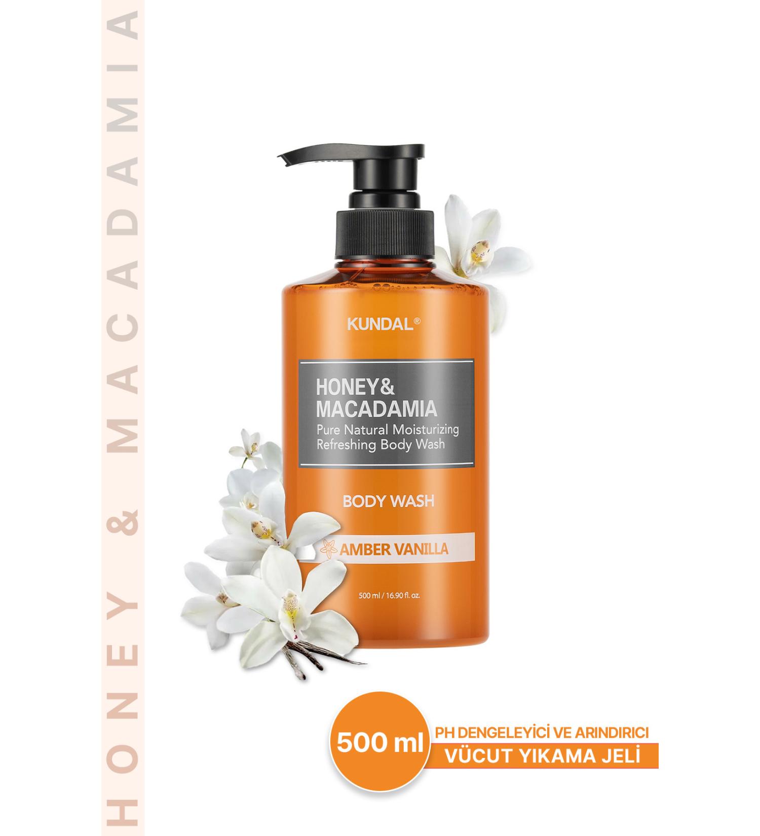 Kundal Ph Balancing and Purifying Body Wash Gel Honey&macadamia Pure Body Wash (AMBER VANILLA) - Buy Online on GoSupps.com