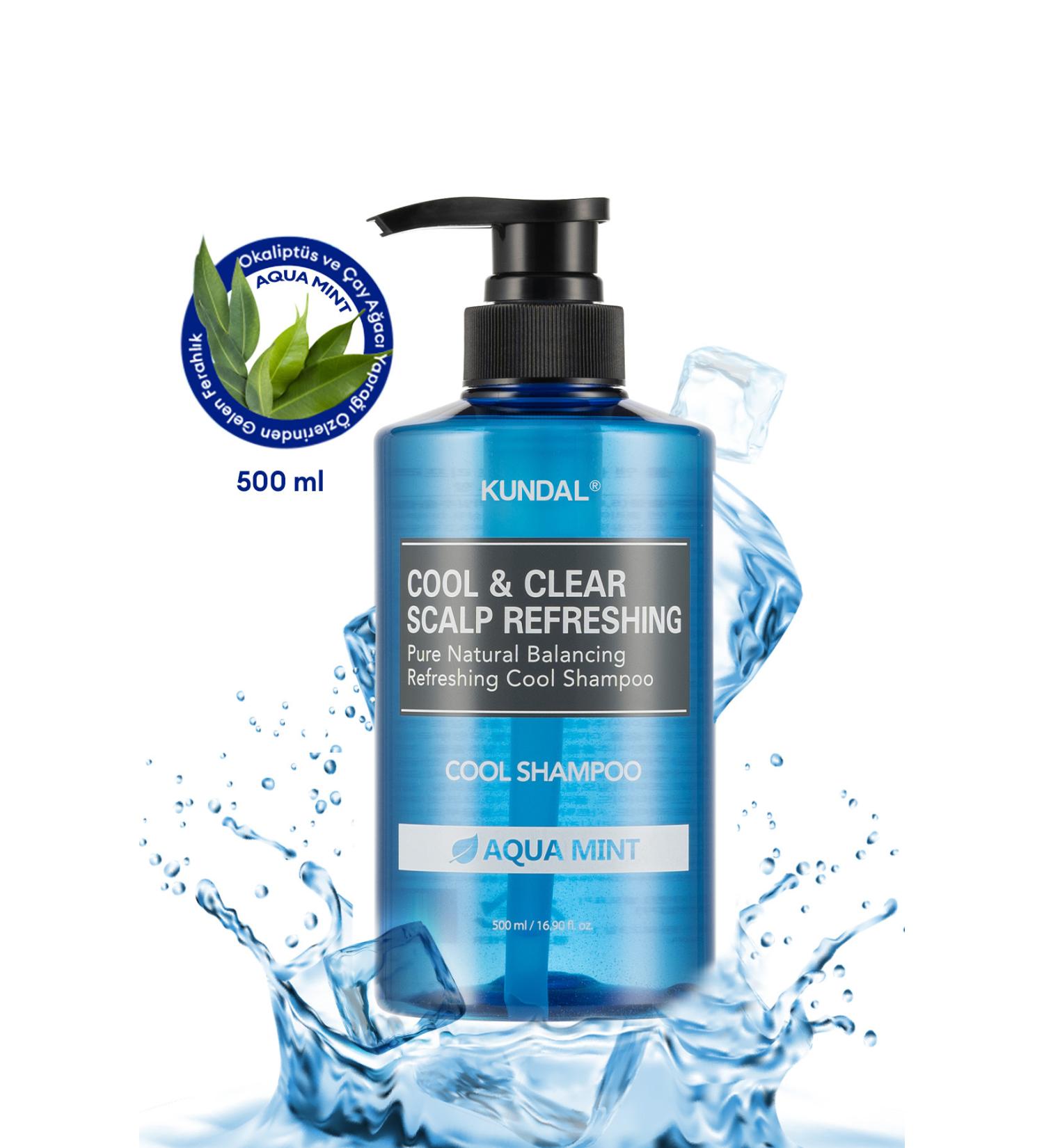 Kundal Refreshing and Refreshing Hair Care Shampoo Scalp Refreshing Cool Shampoo 500ml (AQUA MINT) - Buy Online on GoSupps.com