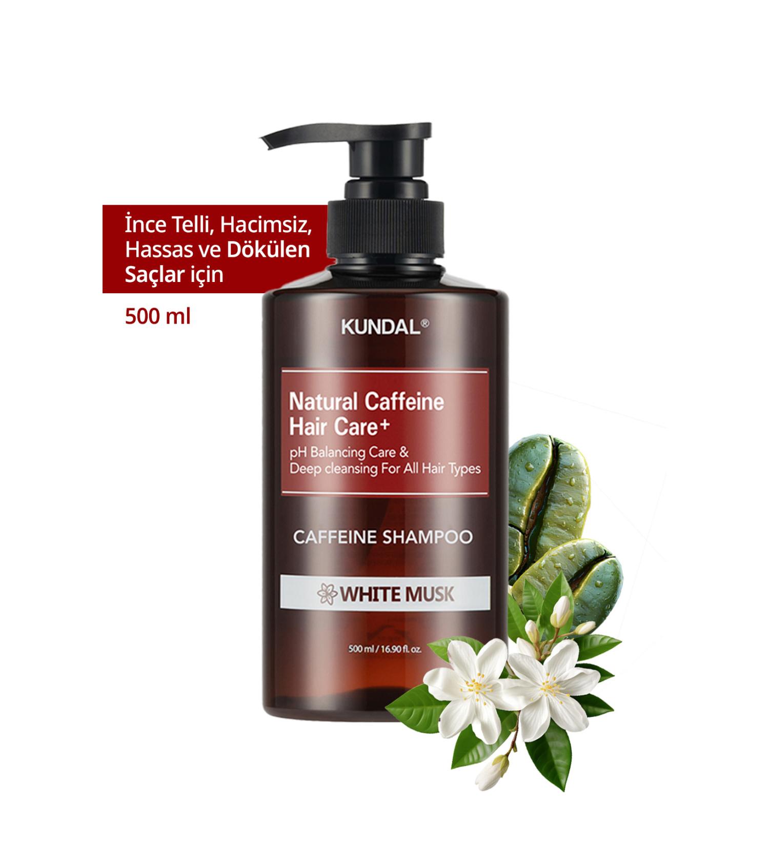 Kundal Caffeine Containing Anti-Hair Loss Care Shampoo KUNDAL Caffeine Shampoo 500ml (White Musk) - Buy Online on GoSupps.com