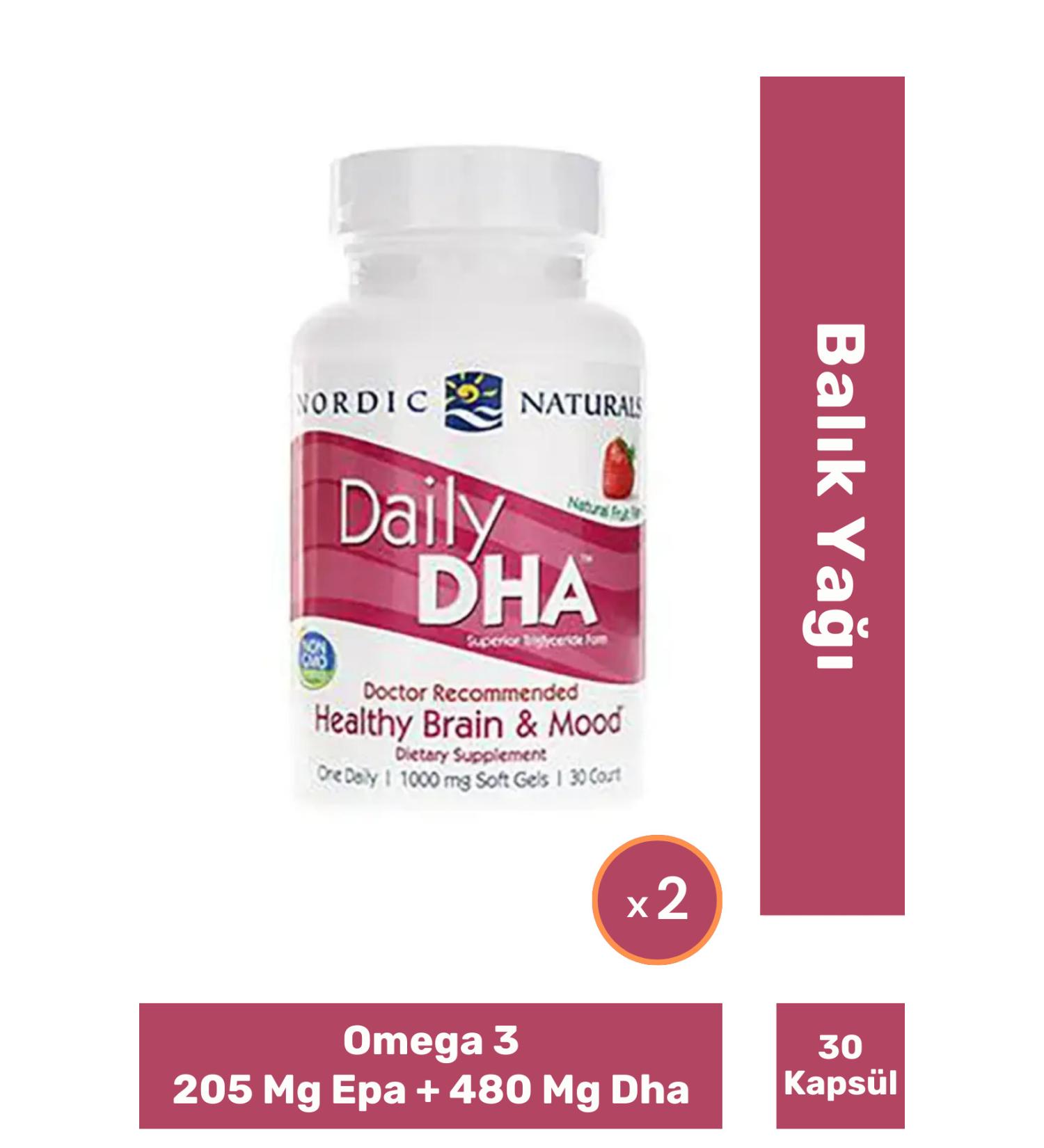 Nordic Daily Dha Omega 3 Fish Oil 30 Capsules X 2 Pieces