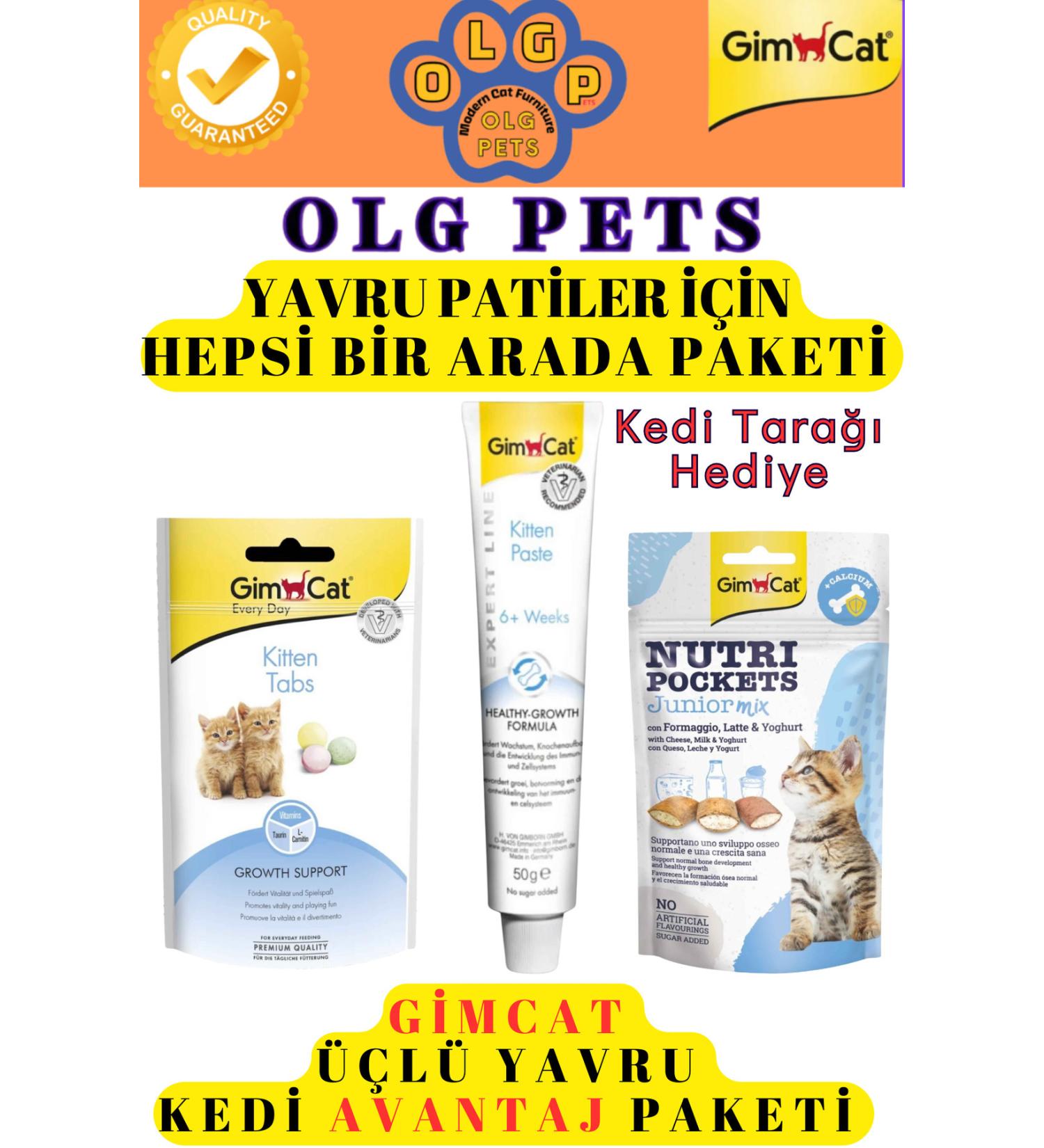 Gimcat OLG PETS Gimcat Kitten Paw Package (Kitten Tabs - Kitten Paste - Gimcat Junior Mix Cat Comb) - Buy Online on GoSupps.com