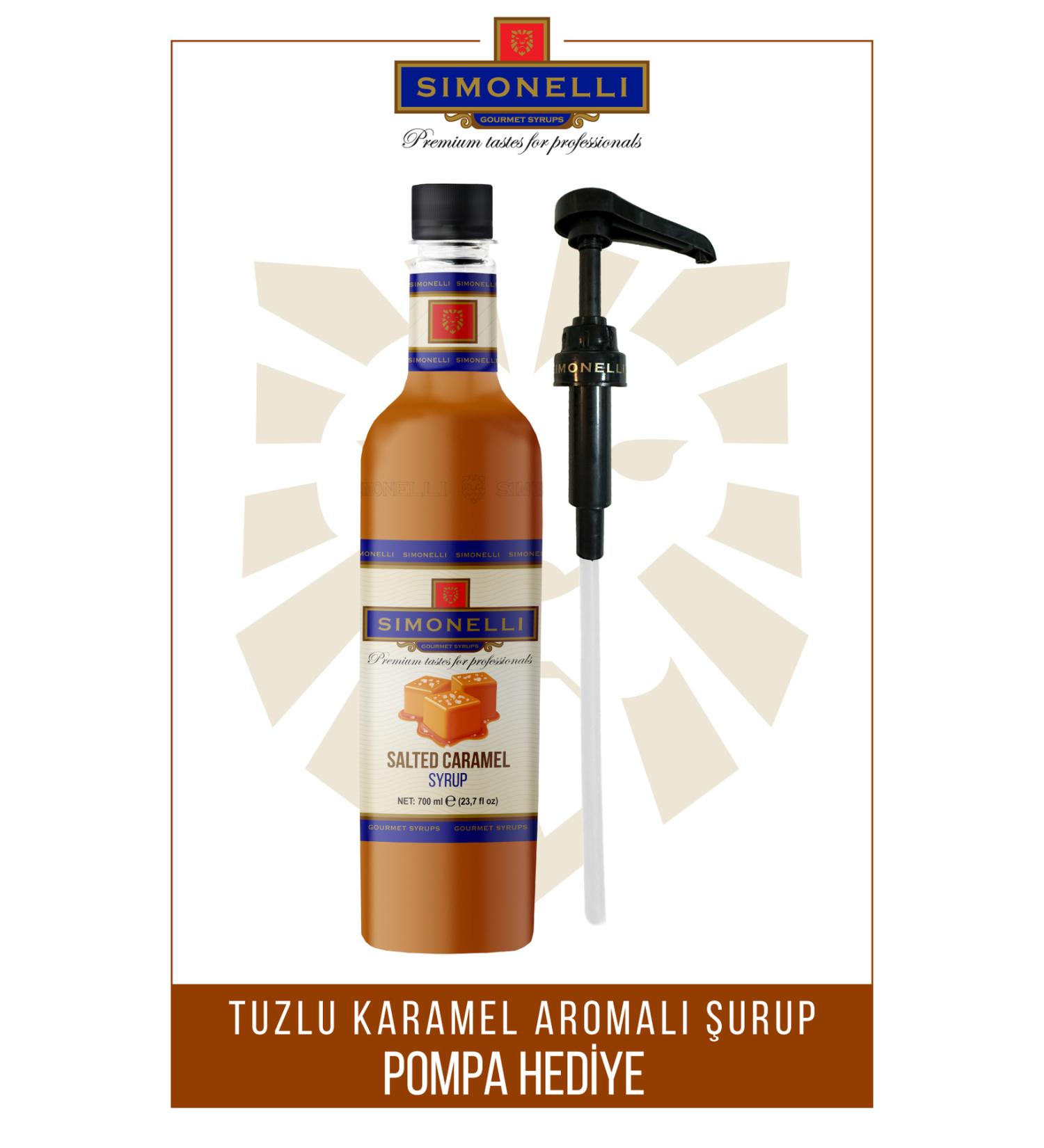 Simonelli Coffee and Cocktail Syrup Salted Caramel Flavor 700 ml Pump - Buy Online on GoSupps.com