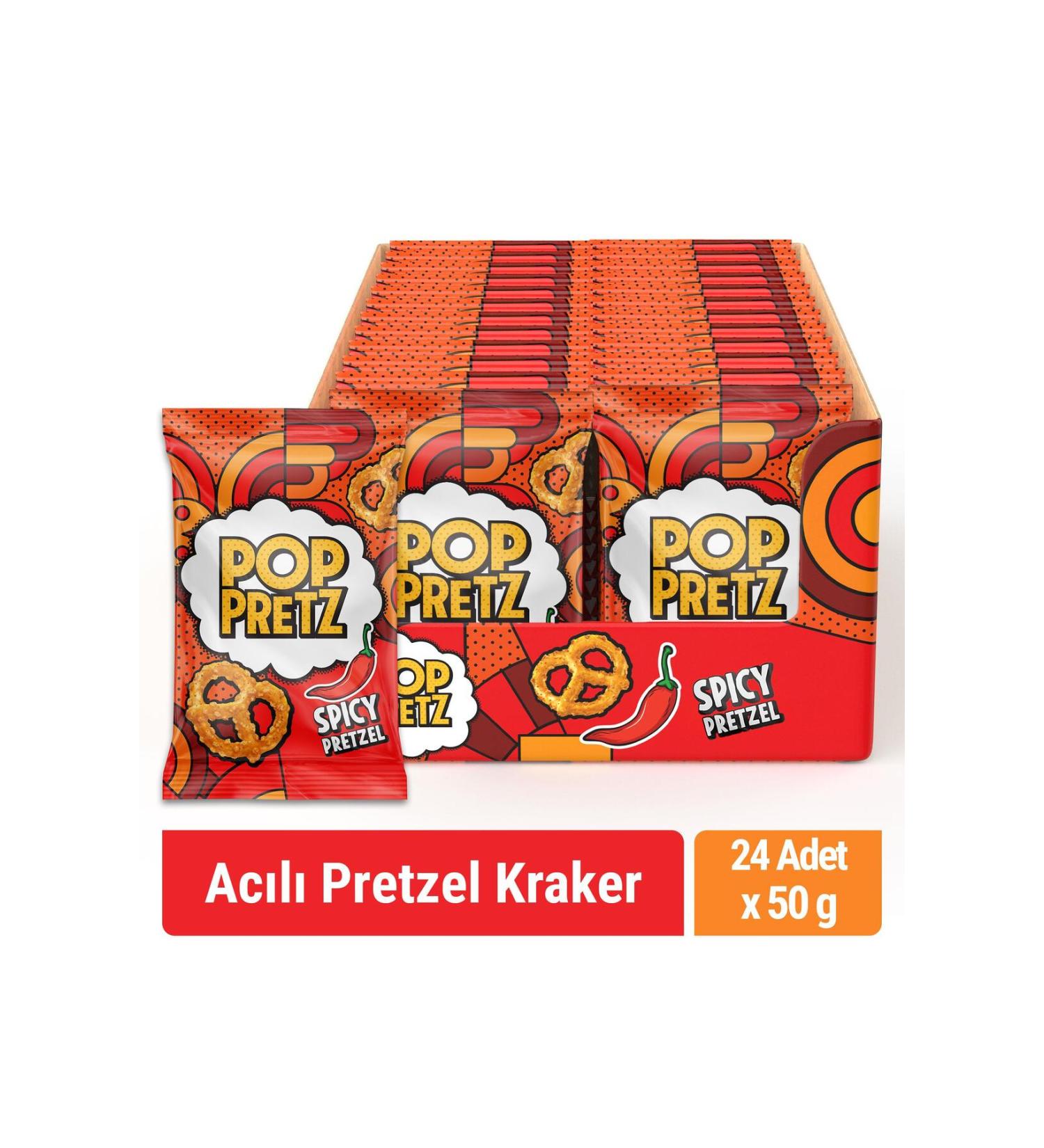 Poppretz Spicy Bow Tie Crackers Spicy 50 gr X 24 Pcs - Buy Online on GoSupps.com