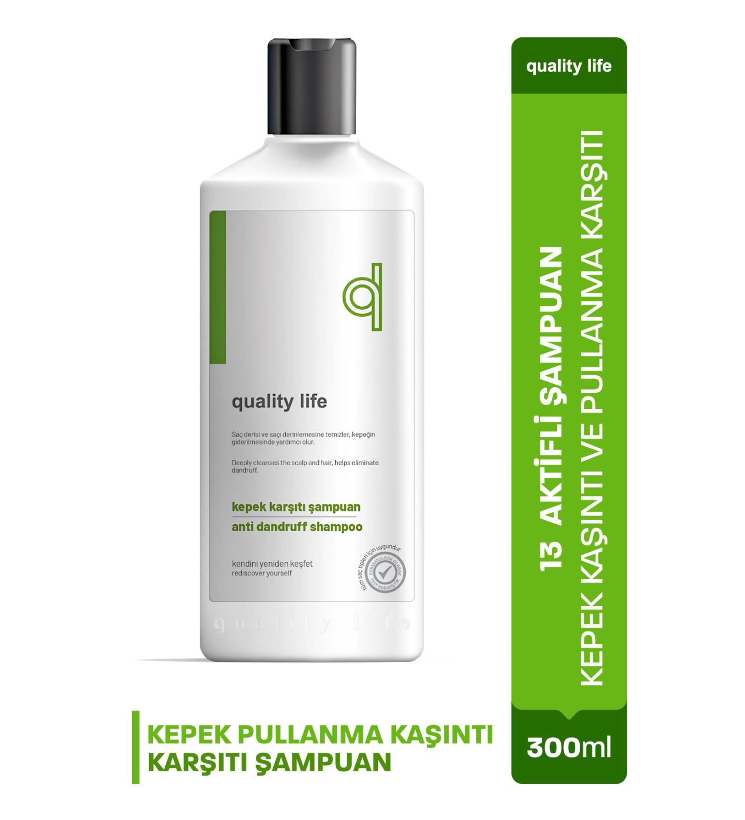 Quality Life Ql Dandruff Shampoo - 13 Active Anti-Dandruff Shampoo 300 Ml (Anti-Dandruff Shampoo) Eczema - Buy Online on GoSupps.com